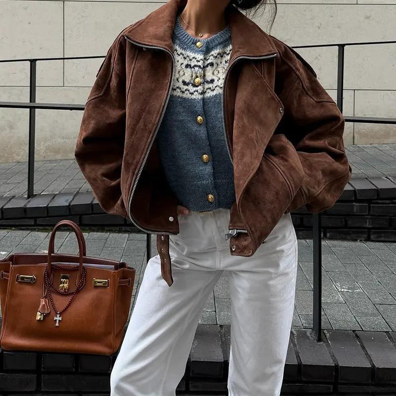 Short Loose Jacket Coat Women by Maiden-Art