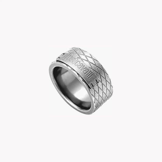 Just Cavalli Men's Silver Stainless Steel Ring | Jcrg50040111 by JUST CAVALLI