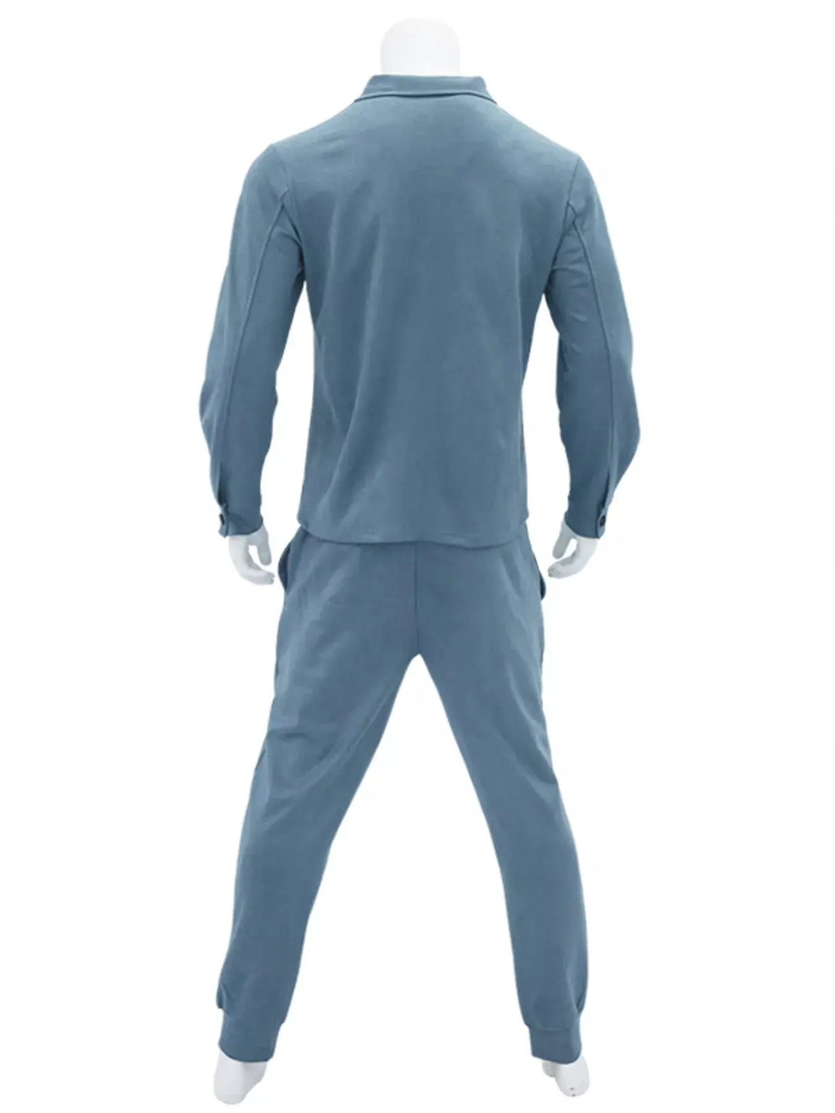 Men's Full Size Long-Sleeve Shirt and Joggers Set Plus Size by Partner Label