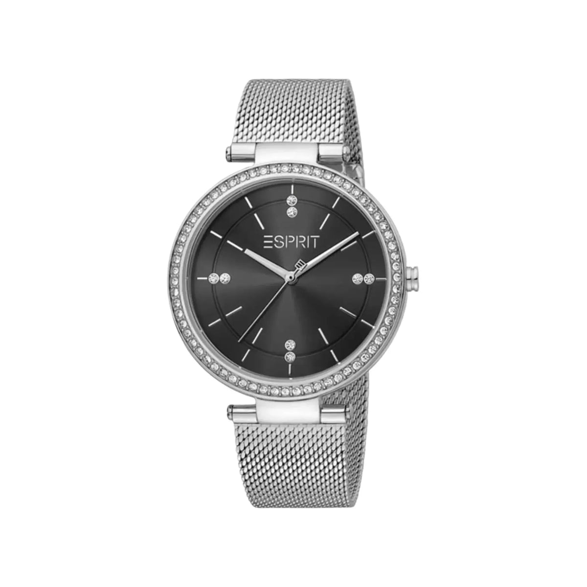 Esprit Women's Silver Stainless Steel Watch, Black Dial | Es1l203m0015 by ESPRIT