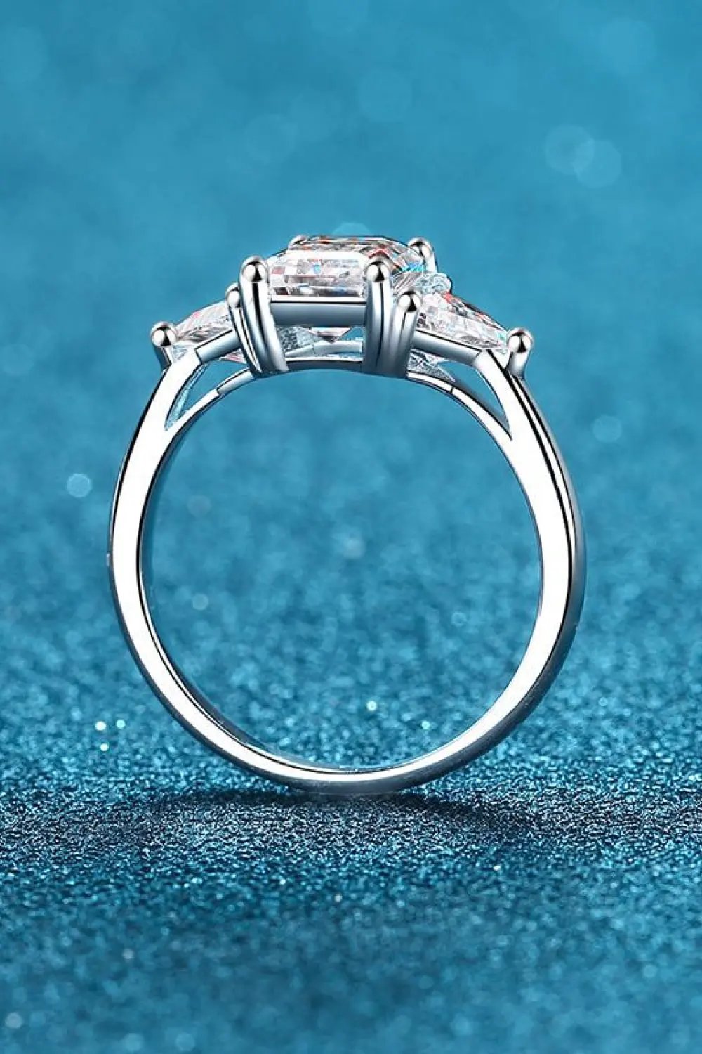 3 Carat Moissanite 925 Sterling Silver Rhodium-Plated Ring by Partner Label