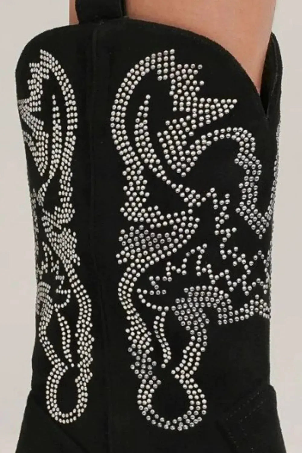 Beast Fashion Rhinestone Detail Point Toe Boots by Beast Fashion