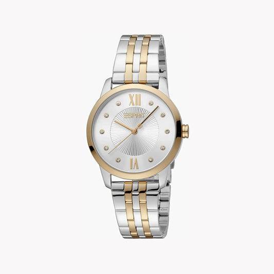 Esprit Women's Silver & Rose Gold Watch, Silver Dial | Es1l150m0025 by ESPRIT