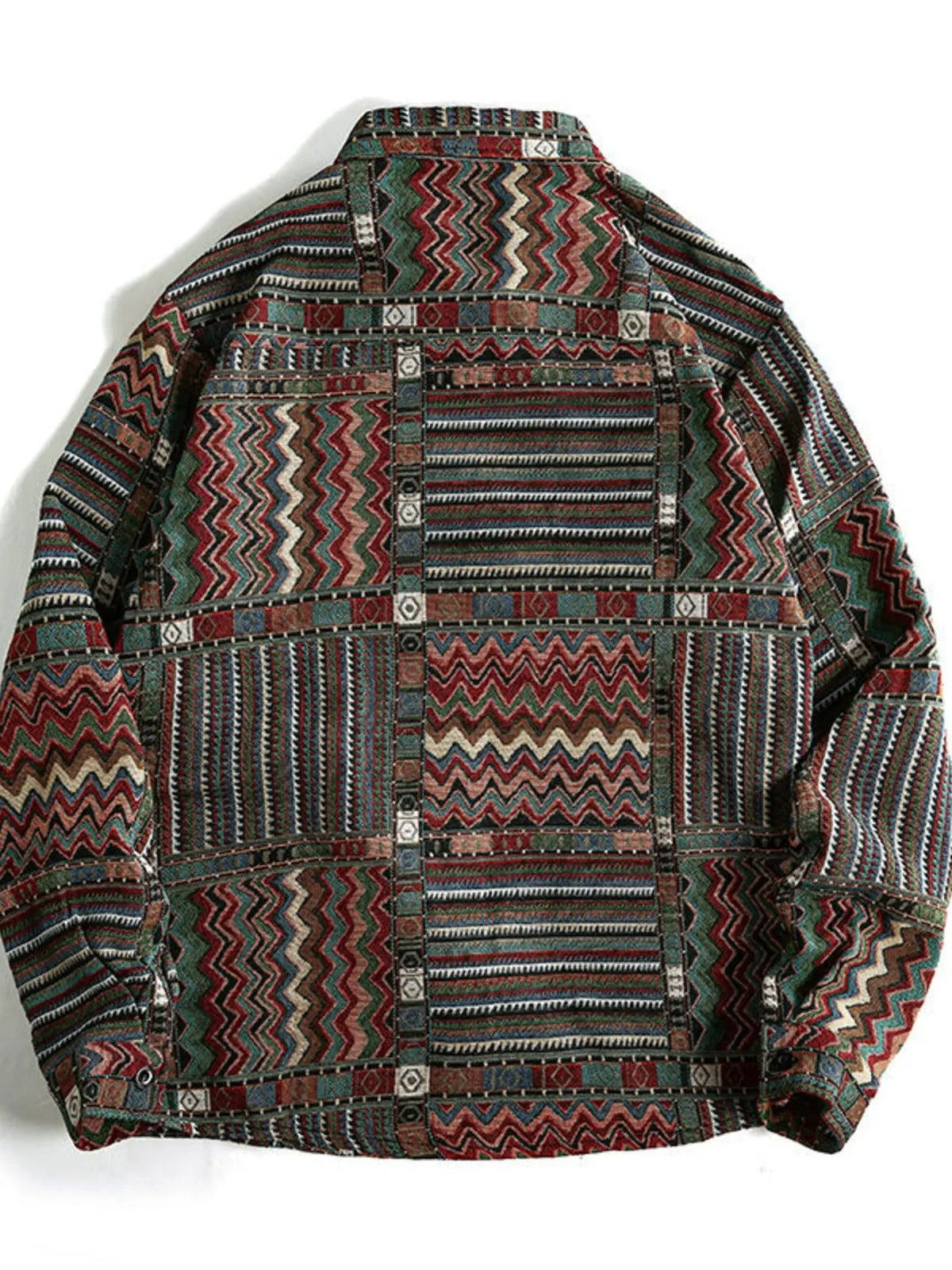 Men's Geometric Button Up Shacket by Trendsi