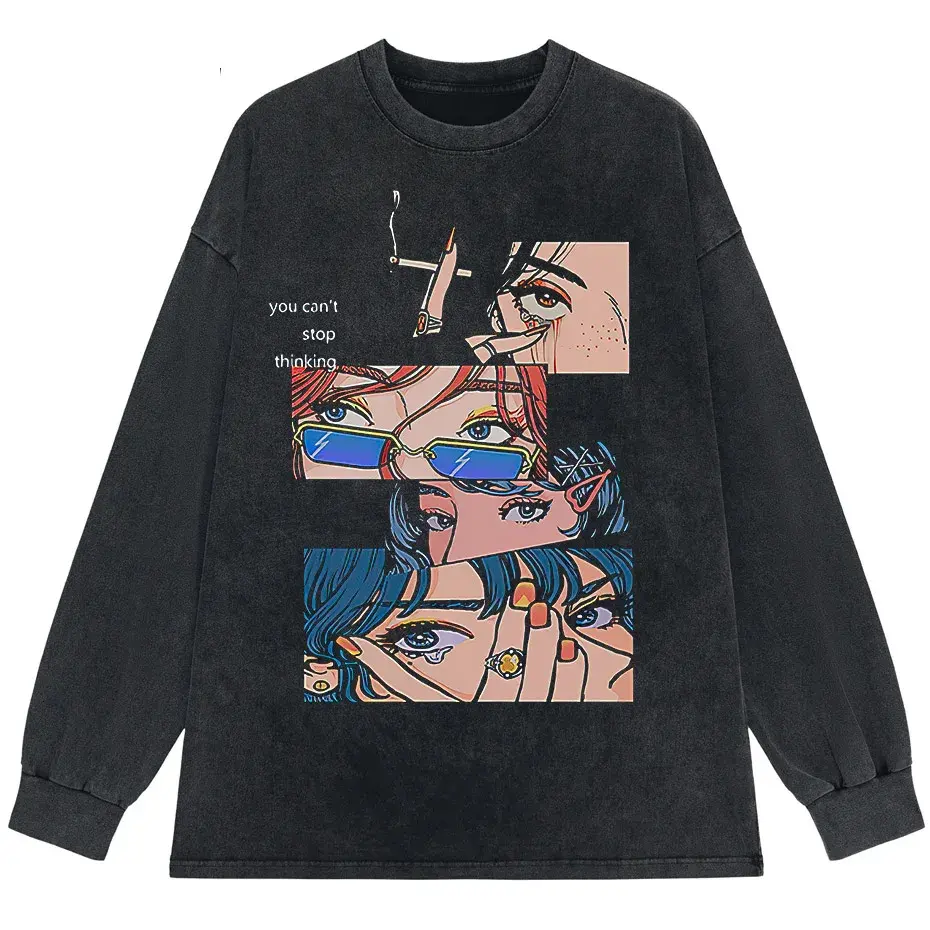 Harajuku Hip Hop Streetwear Anime Cartoon T-Shirt Men Loose Y2K Tee by Vimost Shop