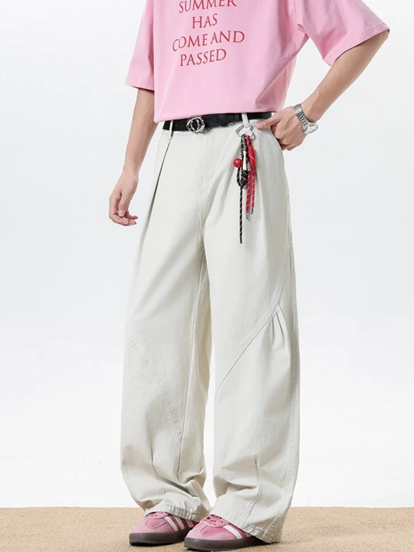 Men's Plus Size Wide Leg Pants by Partner Label