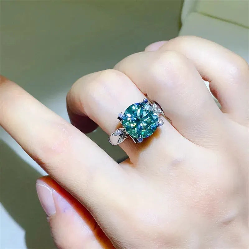 5 Carat Moissanite Zircon 925 Sterling Silver Ring by Partner Label