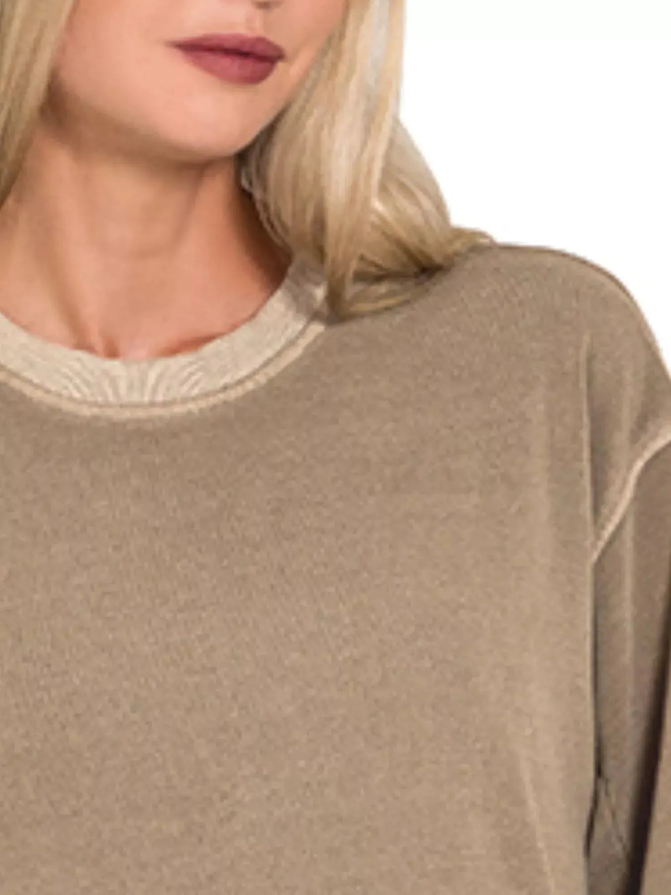 Zenana Soft Fleece Pigment Dye Sweatshirts Dress by Zenana