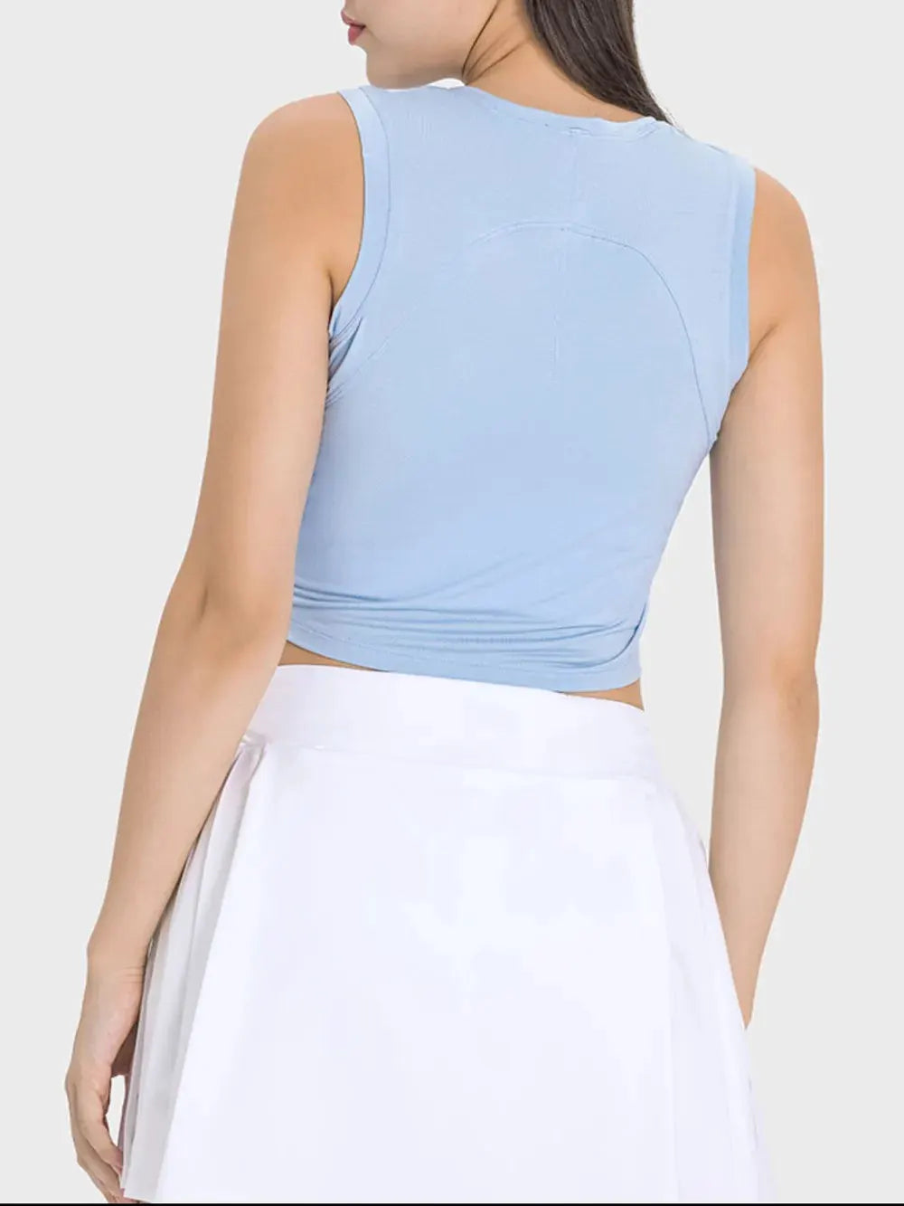 Millennia Drawstring Ruched Wide Strap Active Tank by Millennia