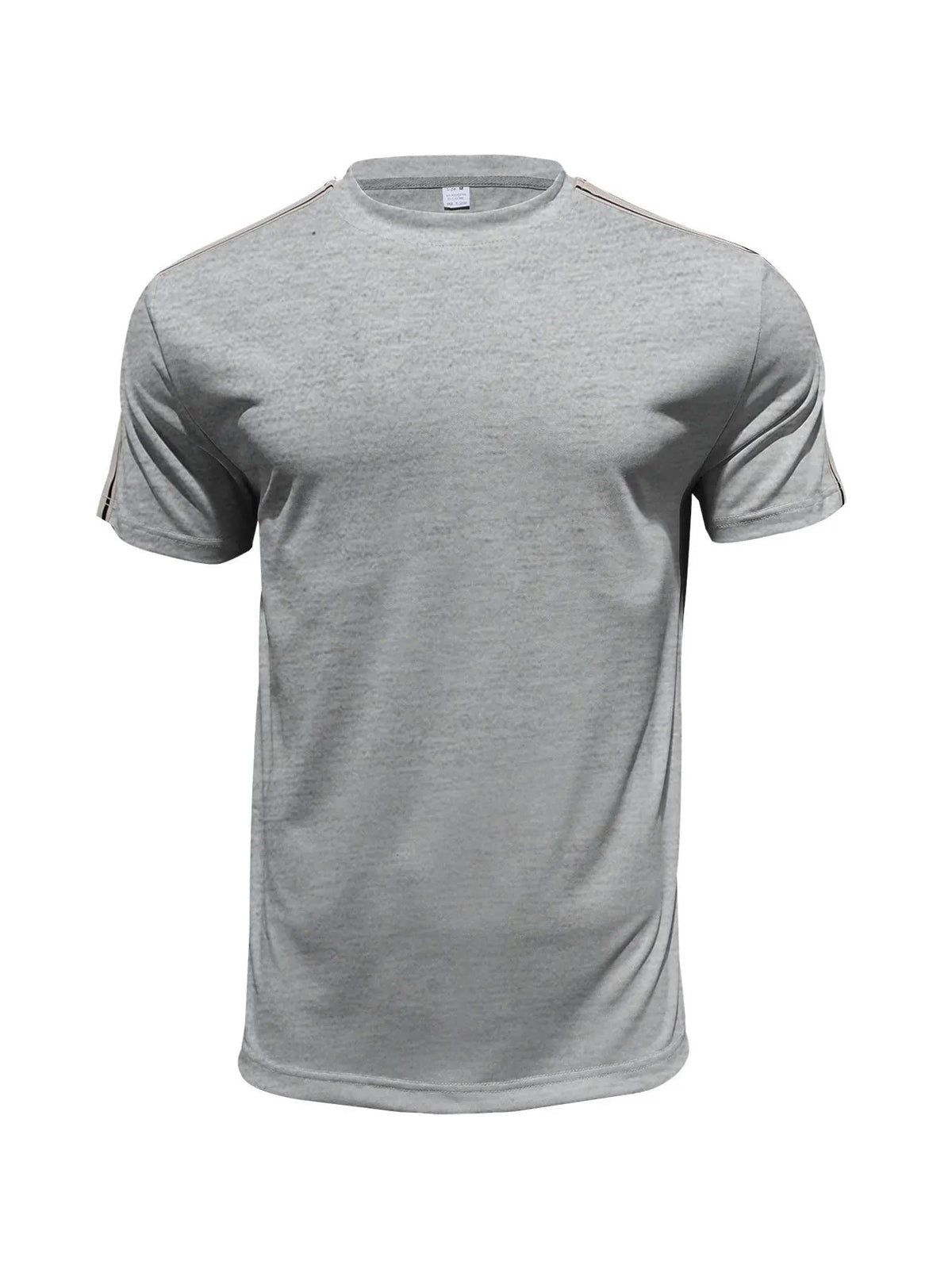 Men's Full Size Striped Shoulder Casual T-Shirt Plus Size by Trendsi