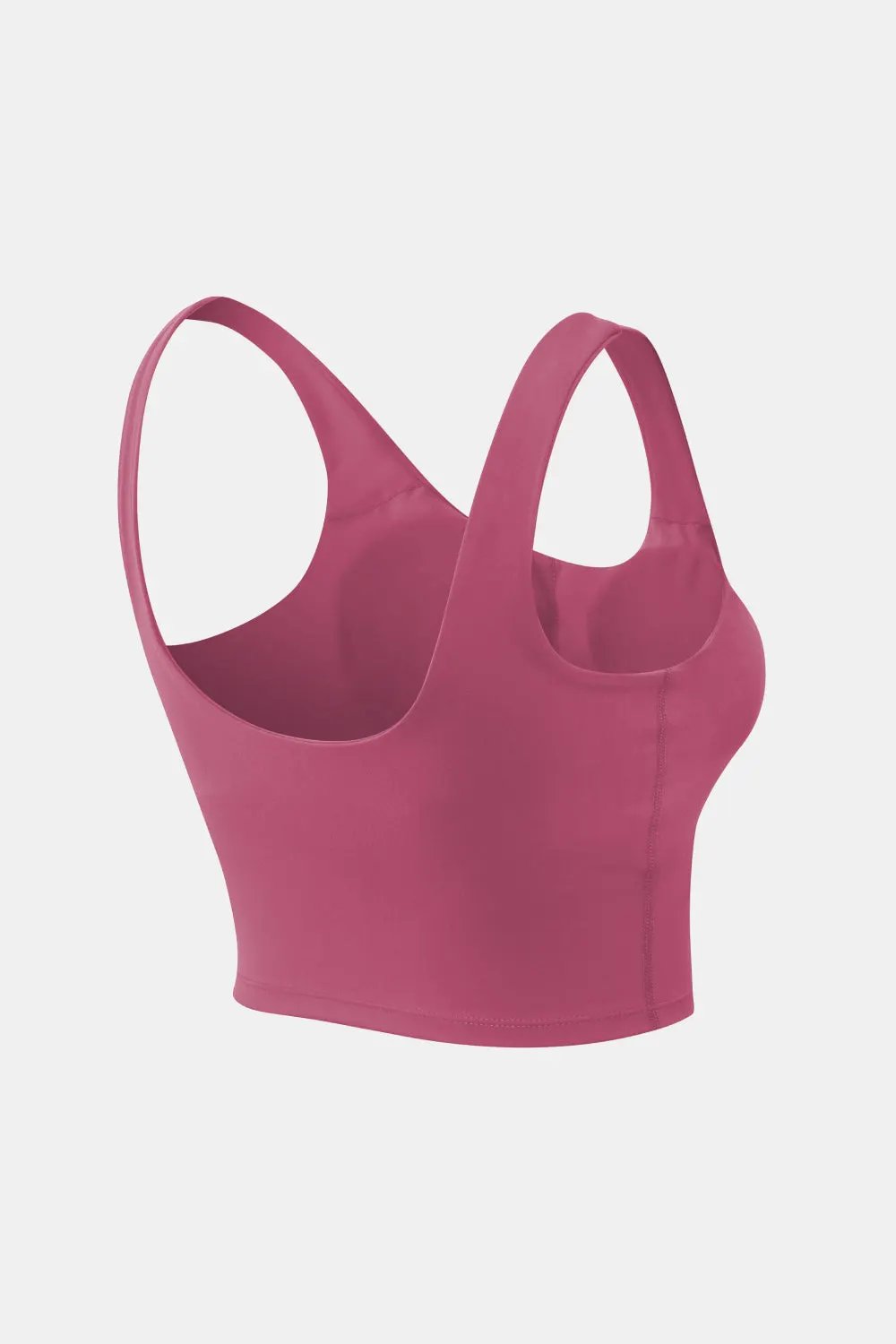 Cropped Scoop Neck Active Tank Top by Partner Label