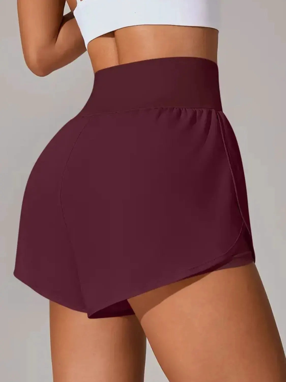Pocketed High Waist Active Shorts by Partner Label