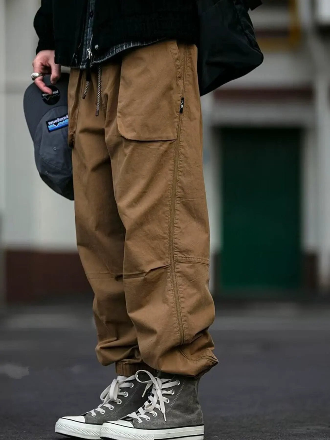 Men's Plus Size Relaxed Fit Cargo Pants by Partner Label