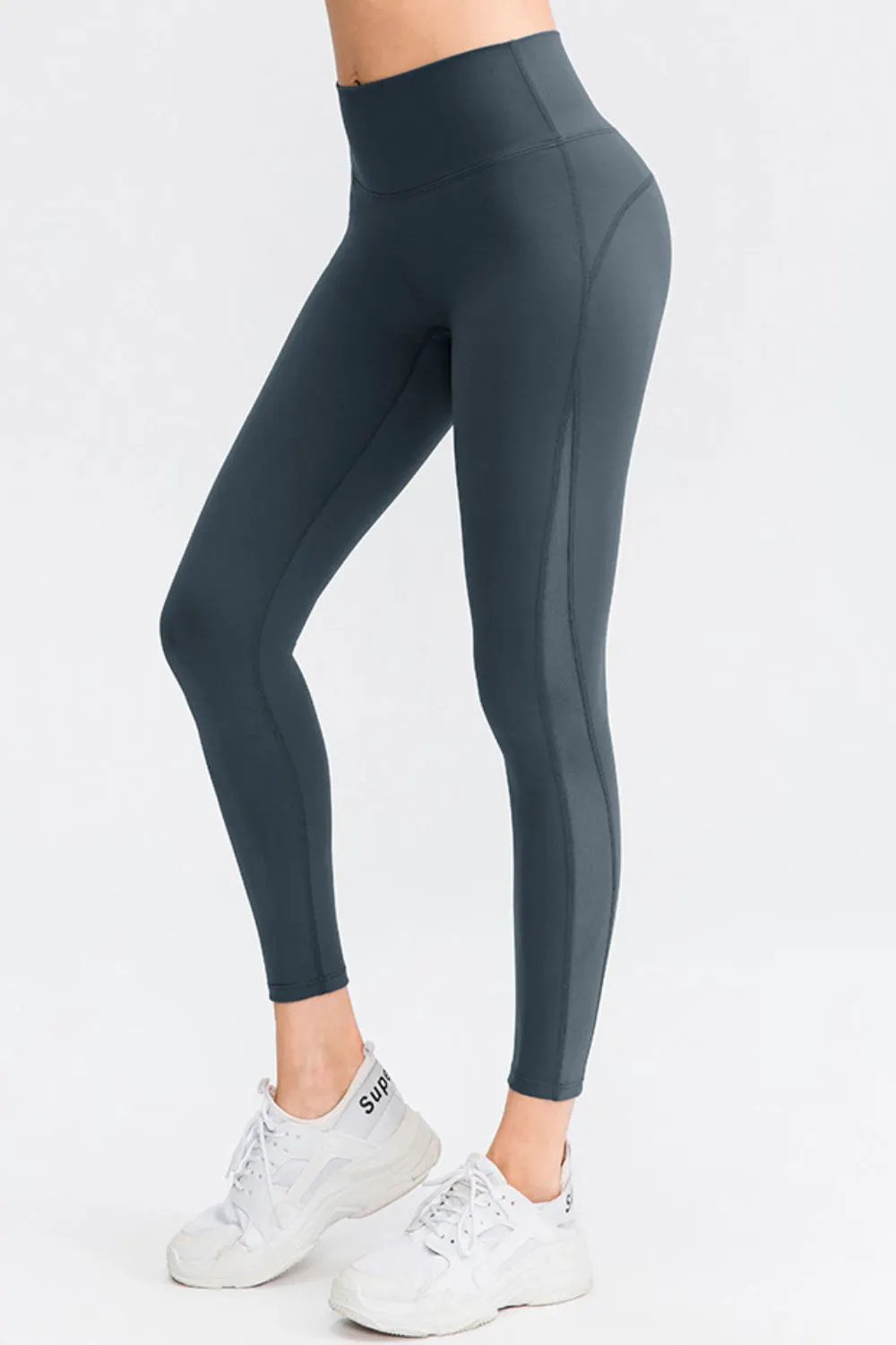 Wide Waistband Slim Fit Long Sports Pants by Partner Label
