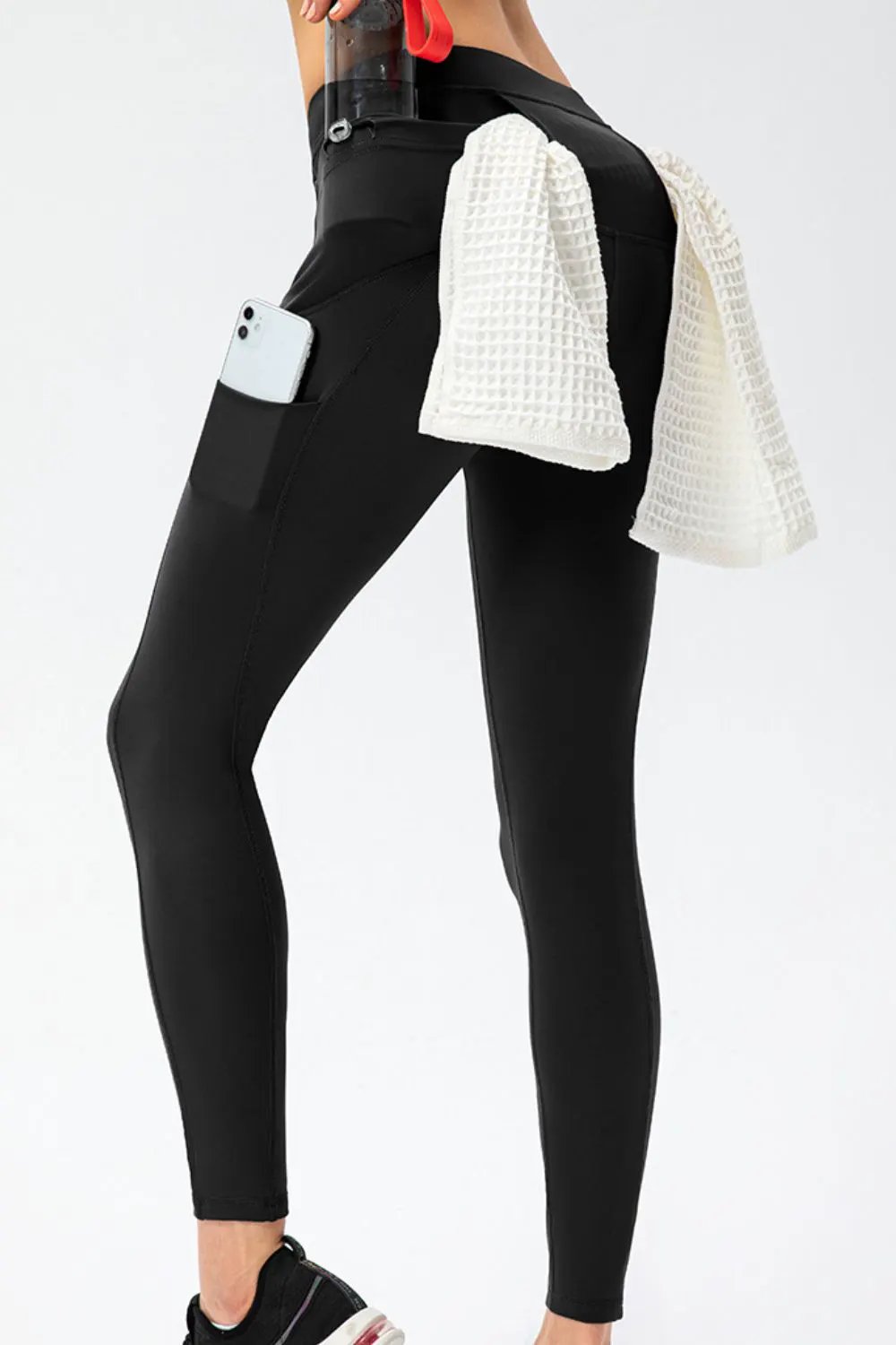 Full Size Slim Fit High Waist Long Sports Pants with Pockets by Partner Label