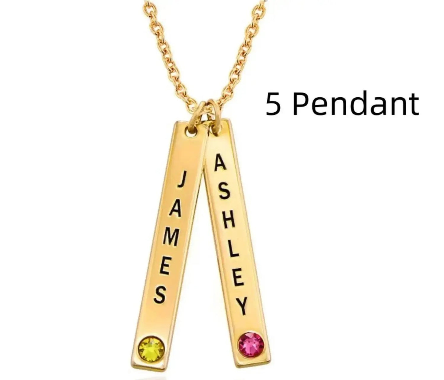 Personalized Vertical Necklace, Mother's Day Gift by Maiden-Art