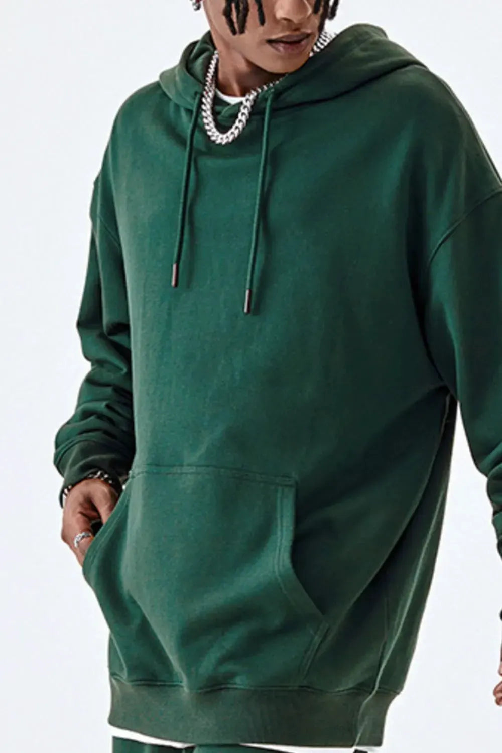 Men's Drawstring Kangaroo Pocket Hoodie by Partner Label