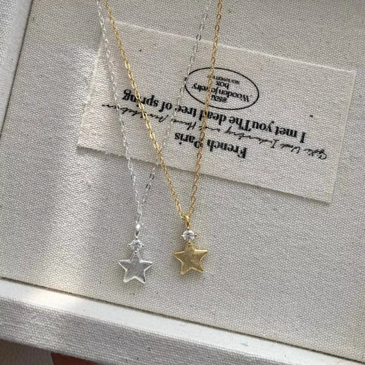 925 Sterling Silver Star Pendant Necklace by Partner Labels
