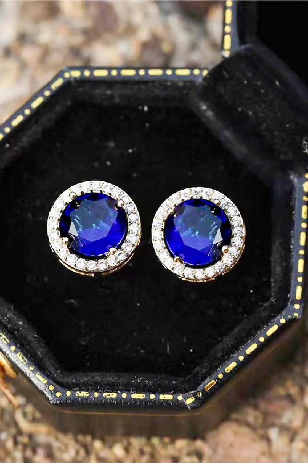Contrast 2 Carat Moissanite Platinum-Plated Stud Earrings by Partner Label