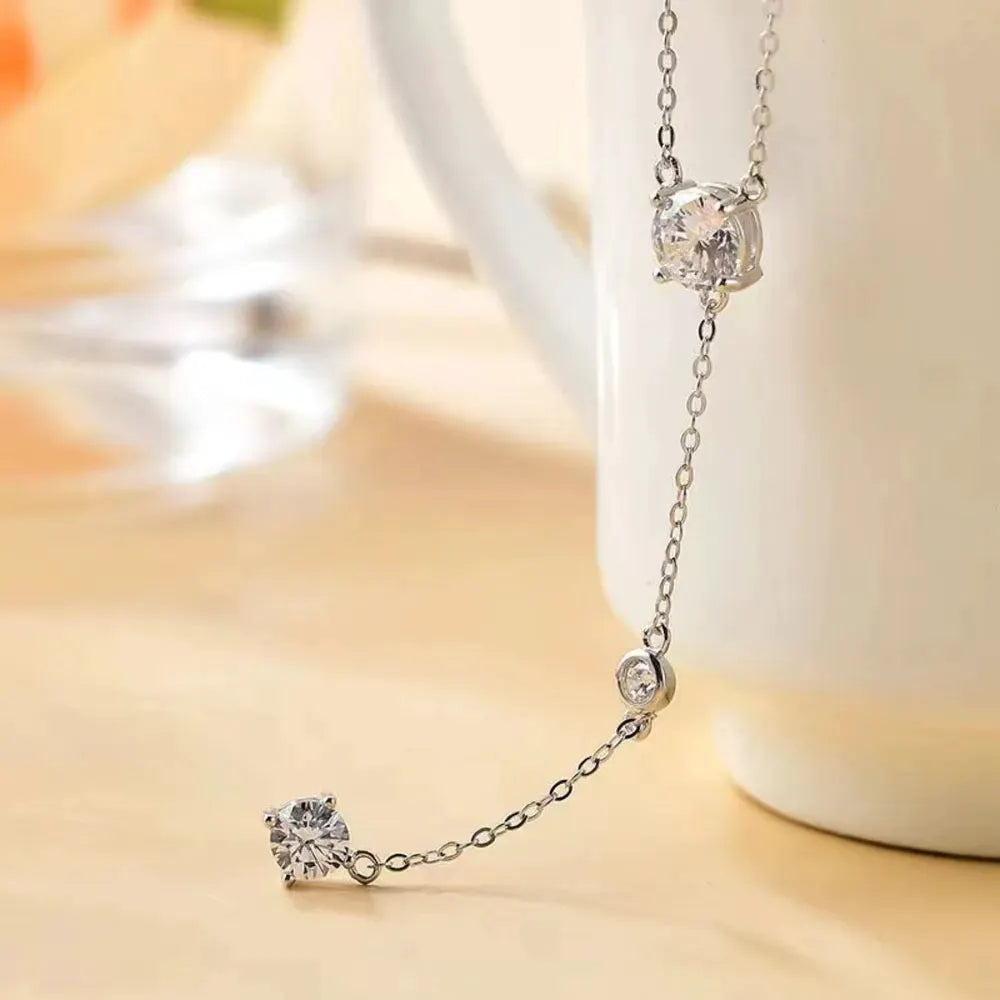 1.5 Carat Moissanite 925 Sterling Silver Necklace by Partner Labels
