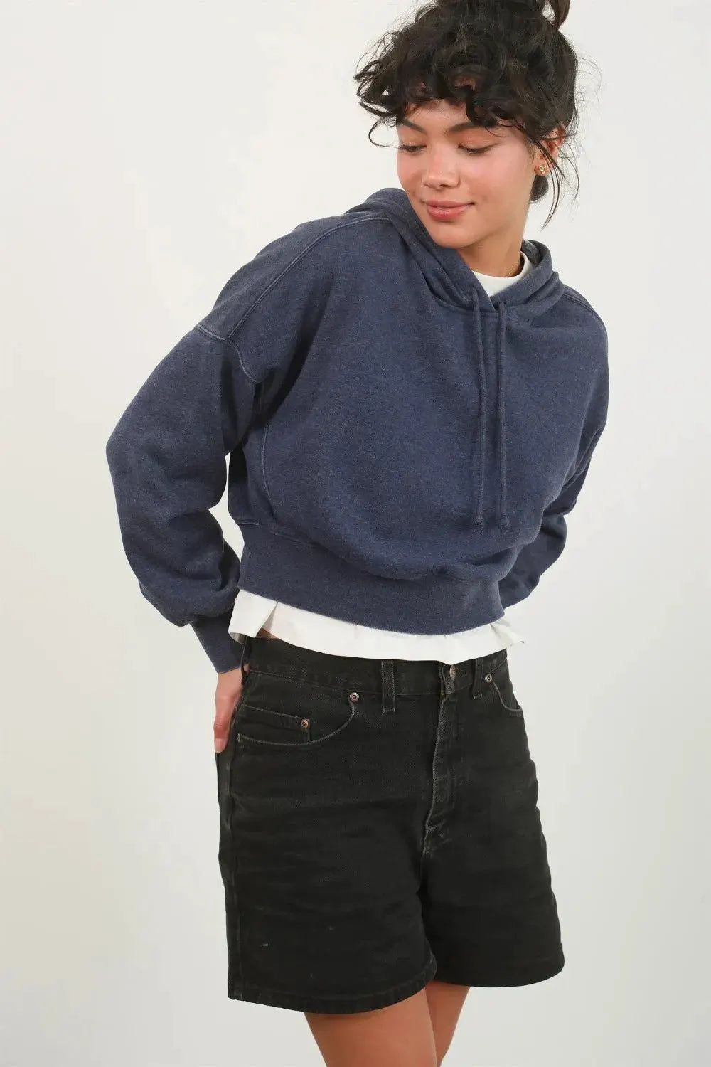 HYFVE Drop Shoulder Cropped Hoodie by HYFVE