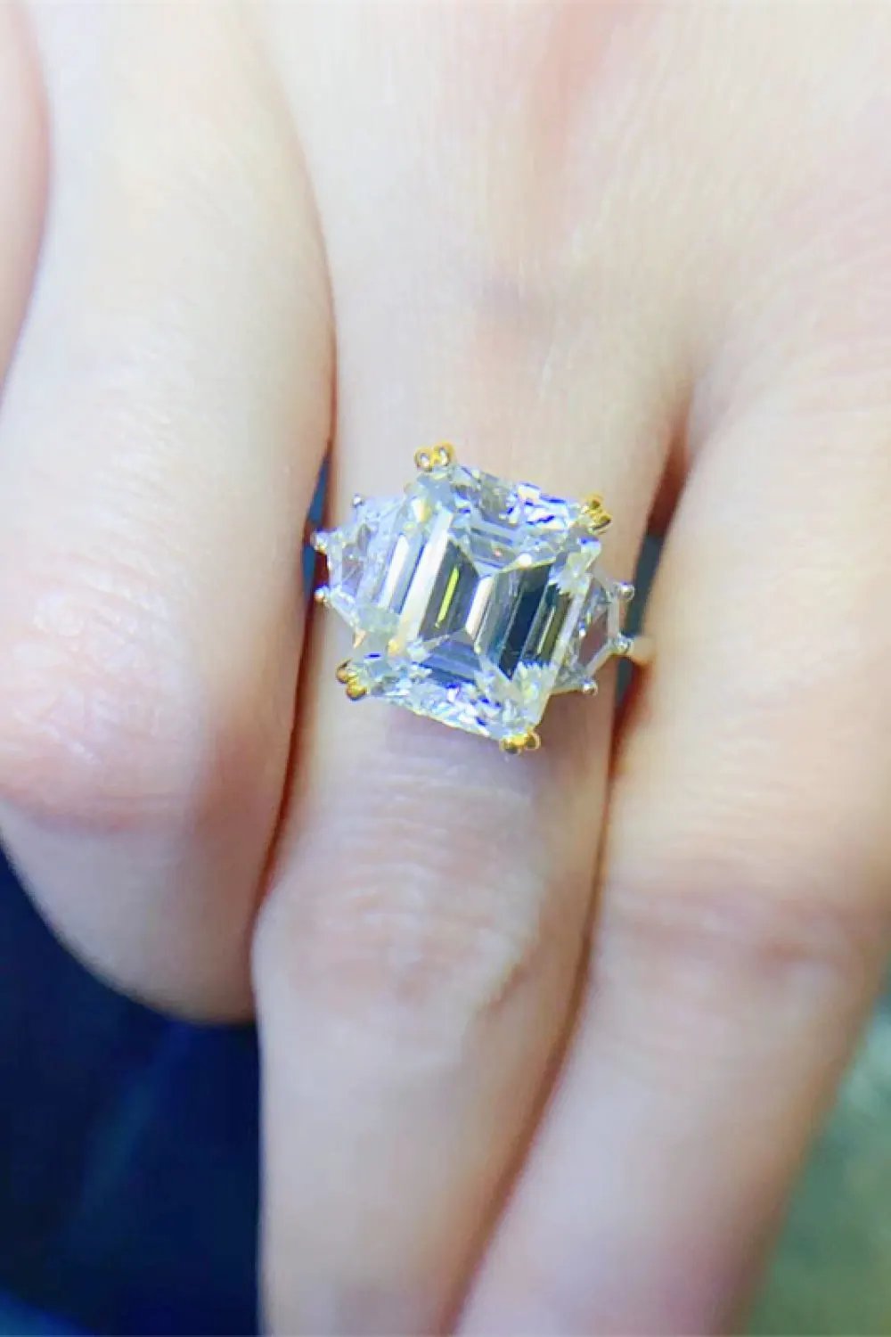 5 Carat Moissanite 925 Sterling Silver Ring by Partner Label