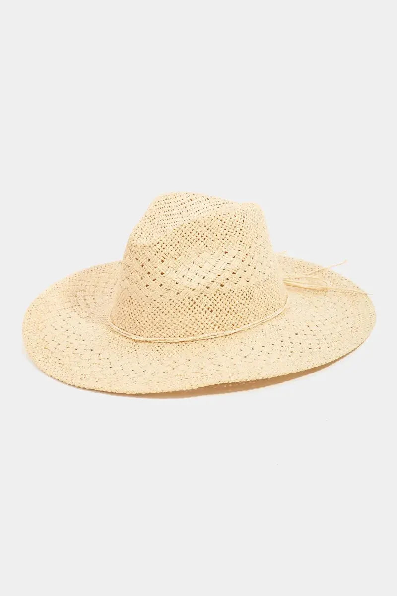 Fame Straw Braided Sun Hat by Fame