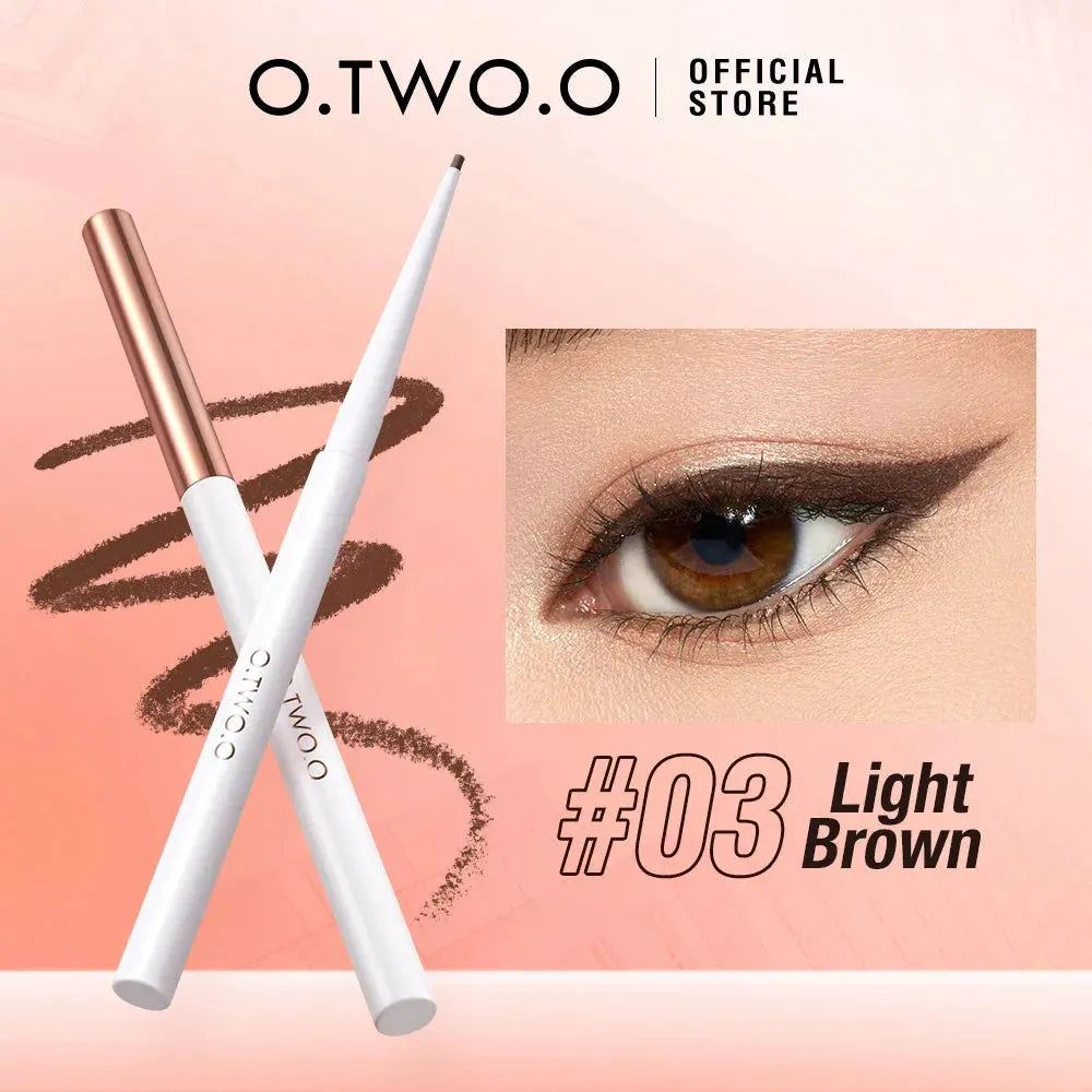 O.TWO.O Eyeliner Pencil Liquid Eye Liner Waterproof Smudge Proof Quick Drying 12 Hour Wear Ultra Fine Black Eyeliner for Arrows by Maiden-Art