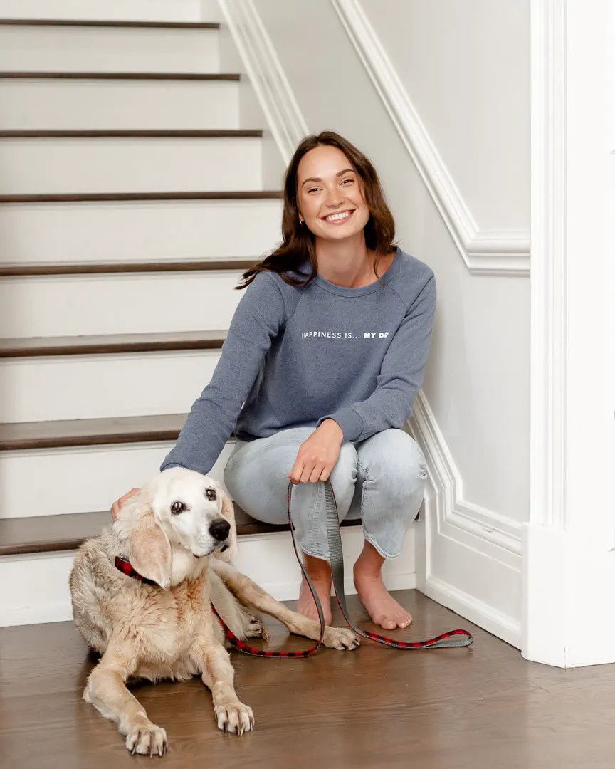 Women's My Dog Crew Sweatshirt, Heather Navy by Pets Collection