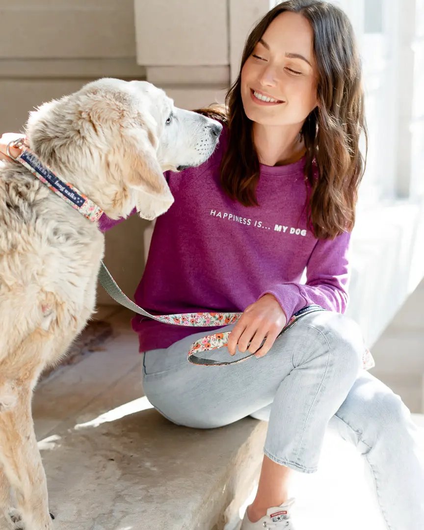 Women's My Dog Crew Sweatshirt, Plum by Pets Collection