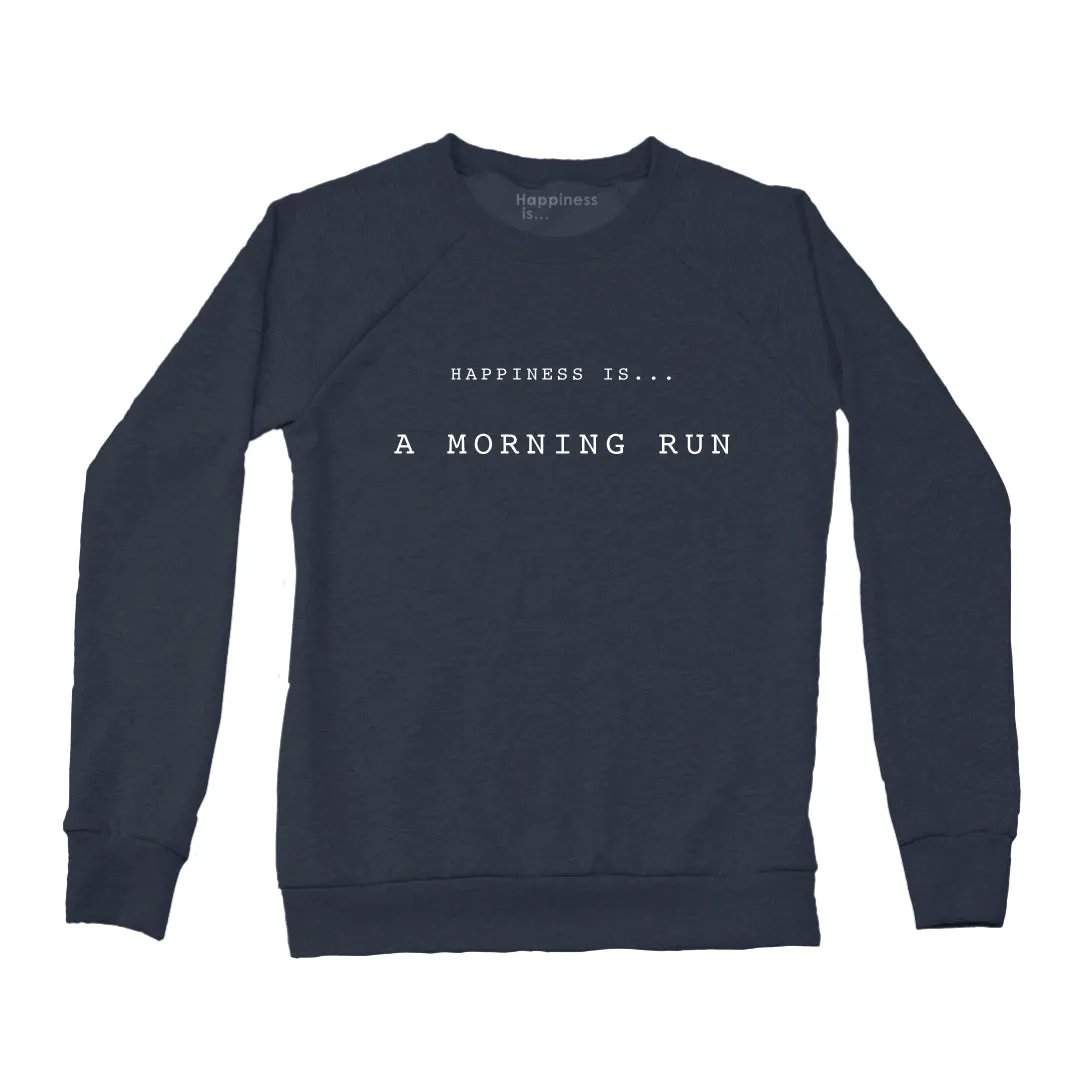 Women's Morning Run Crew Sweatshirt, True Navy by Running Collection