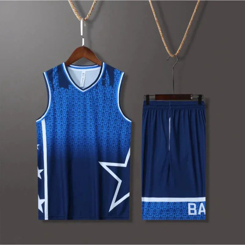 Custom Basketball Jersey Set Star Design Team Uniform for Men Women Kids by Vimost Shop