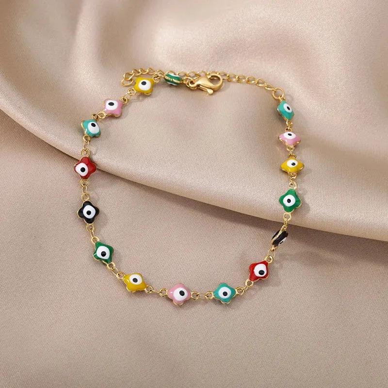 Anklets for Women Summer Beach Accessories Stainless Steel Imitation Pearl Chain Anklet Gold Color Leg Bracelets Bodychain Gifts by MAIDEN-ART