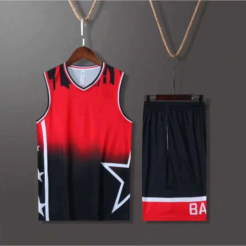 Custom Basketball Jersey Set Star Design Team Uniform for Men Women Kids by Vimost Shop