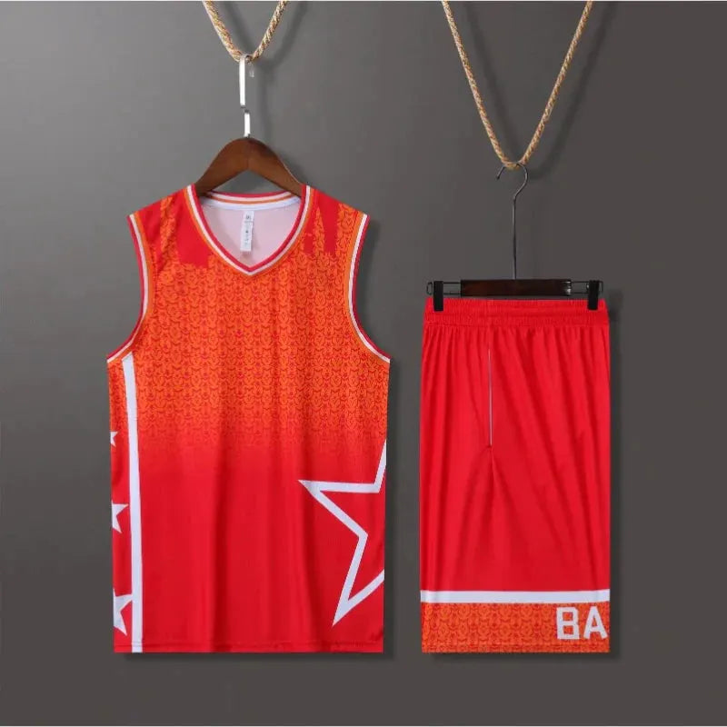 Custom Basketball Jersey Set Star Design Team Uniform for Men Women Kids by Vimost Shop