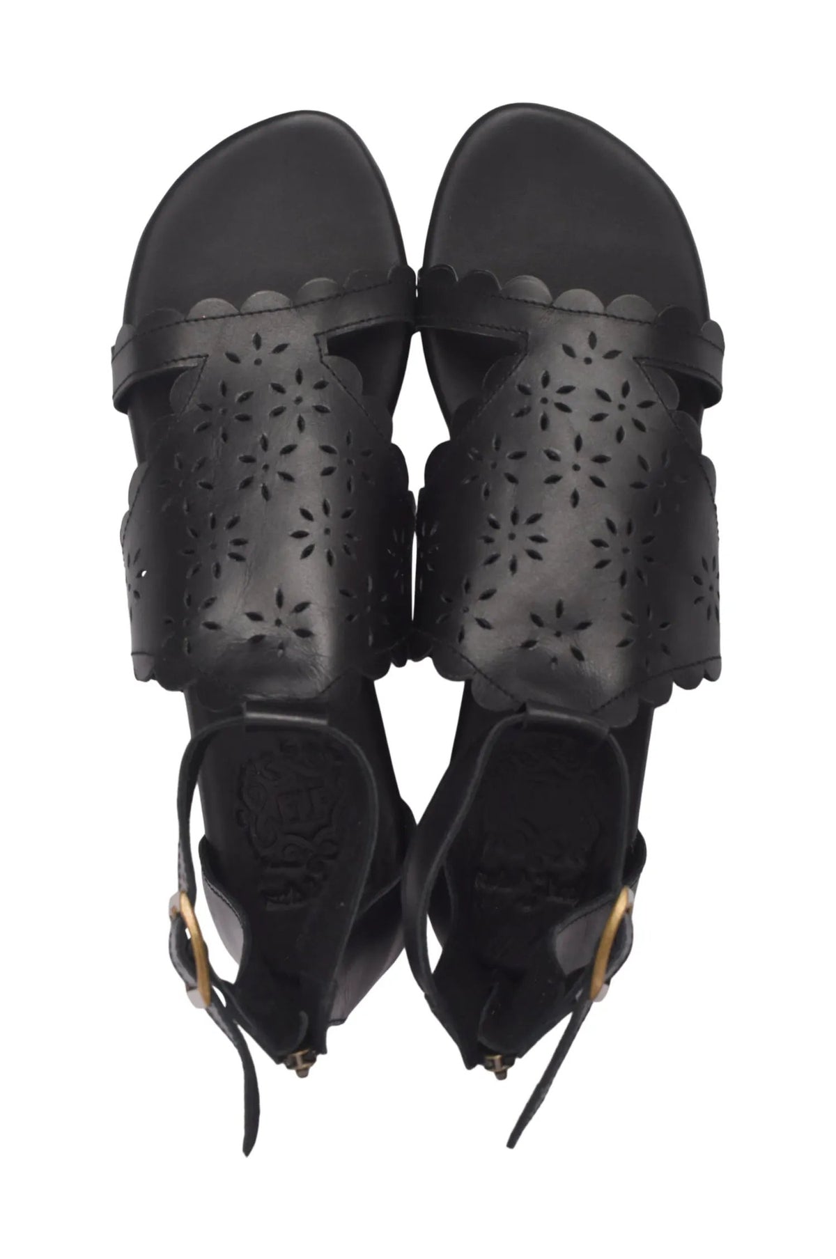 Al Fresco Cut-Out Leather Sandals by ELF