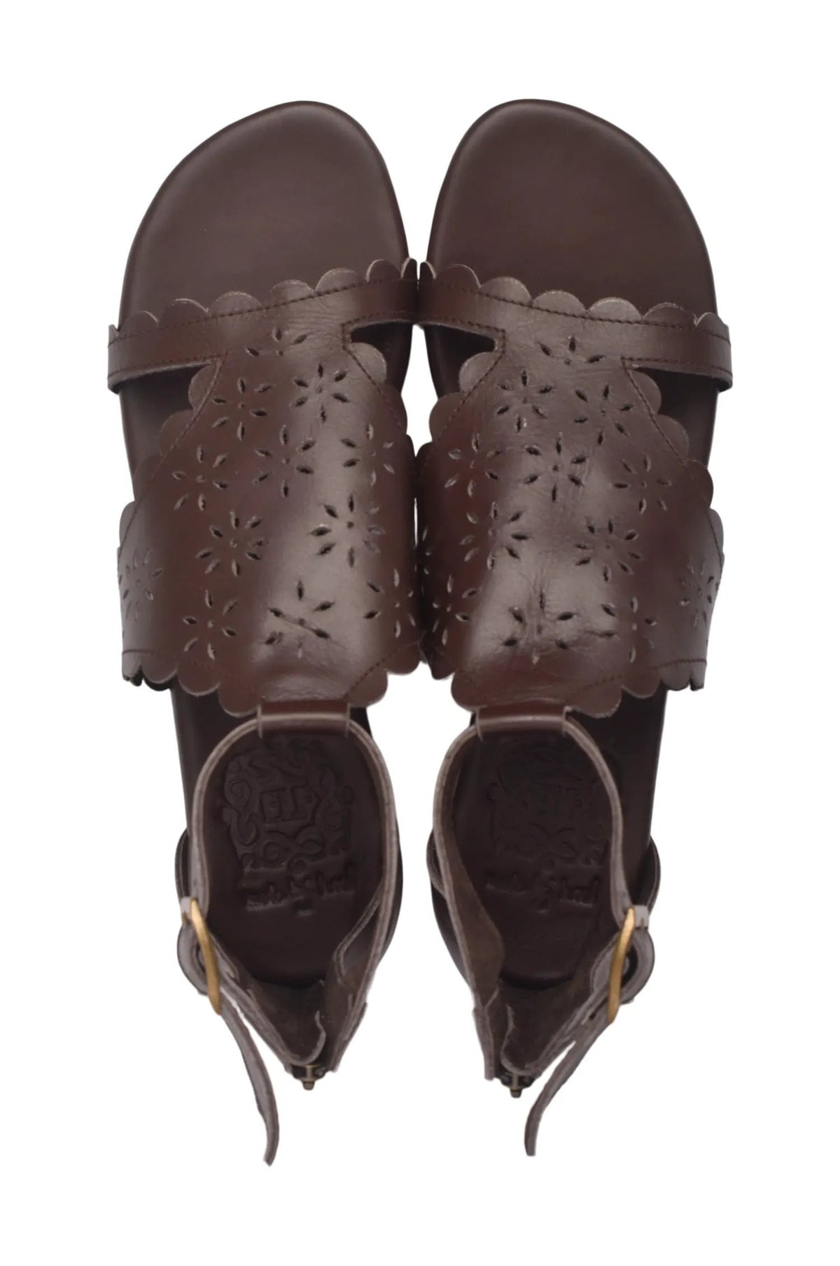 Al Fresco Cut-Out Leather Sandals by ELF