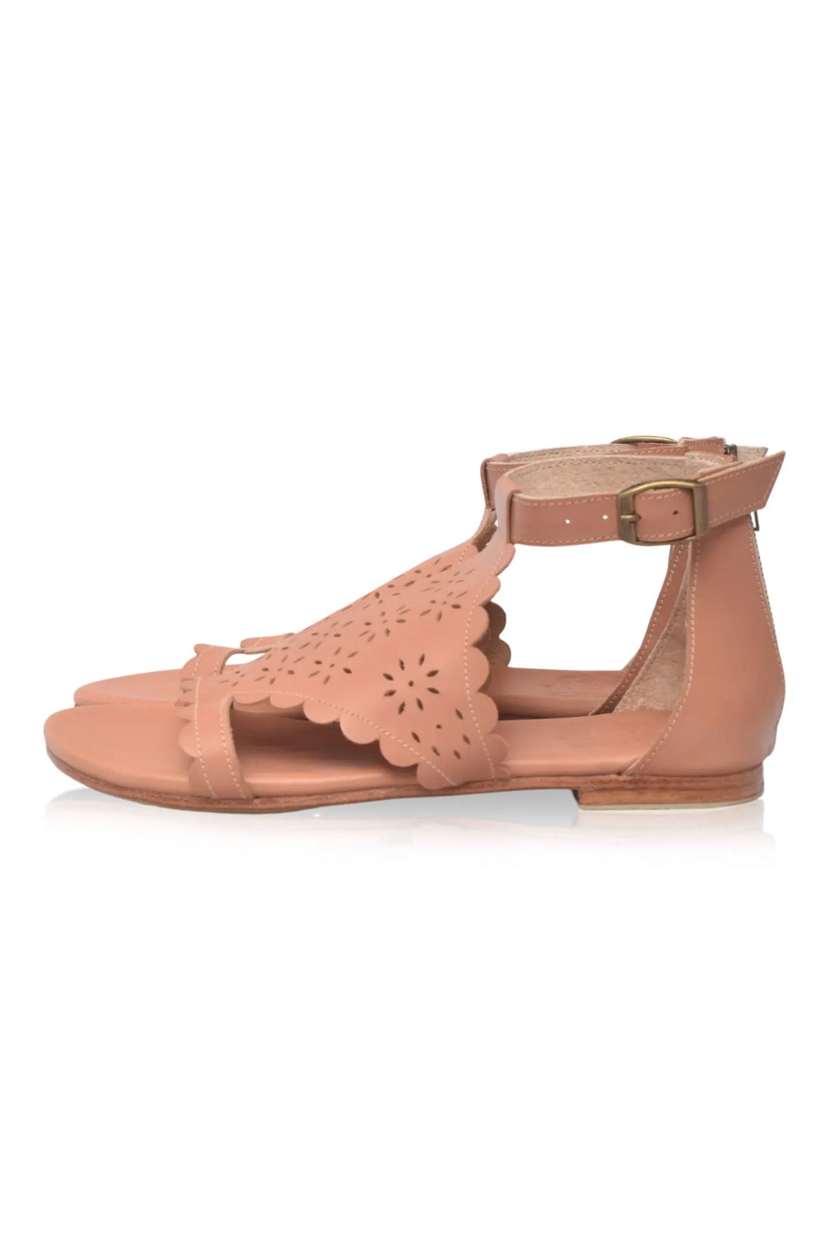 Al Fresco Cut-Out Leather Sandals by ELF