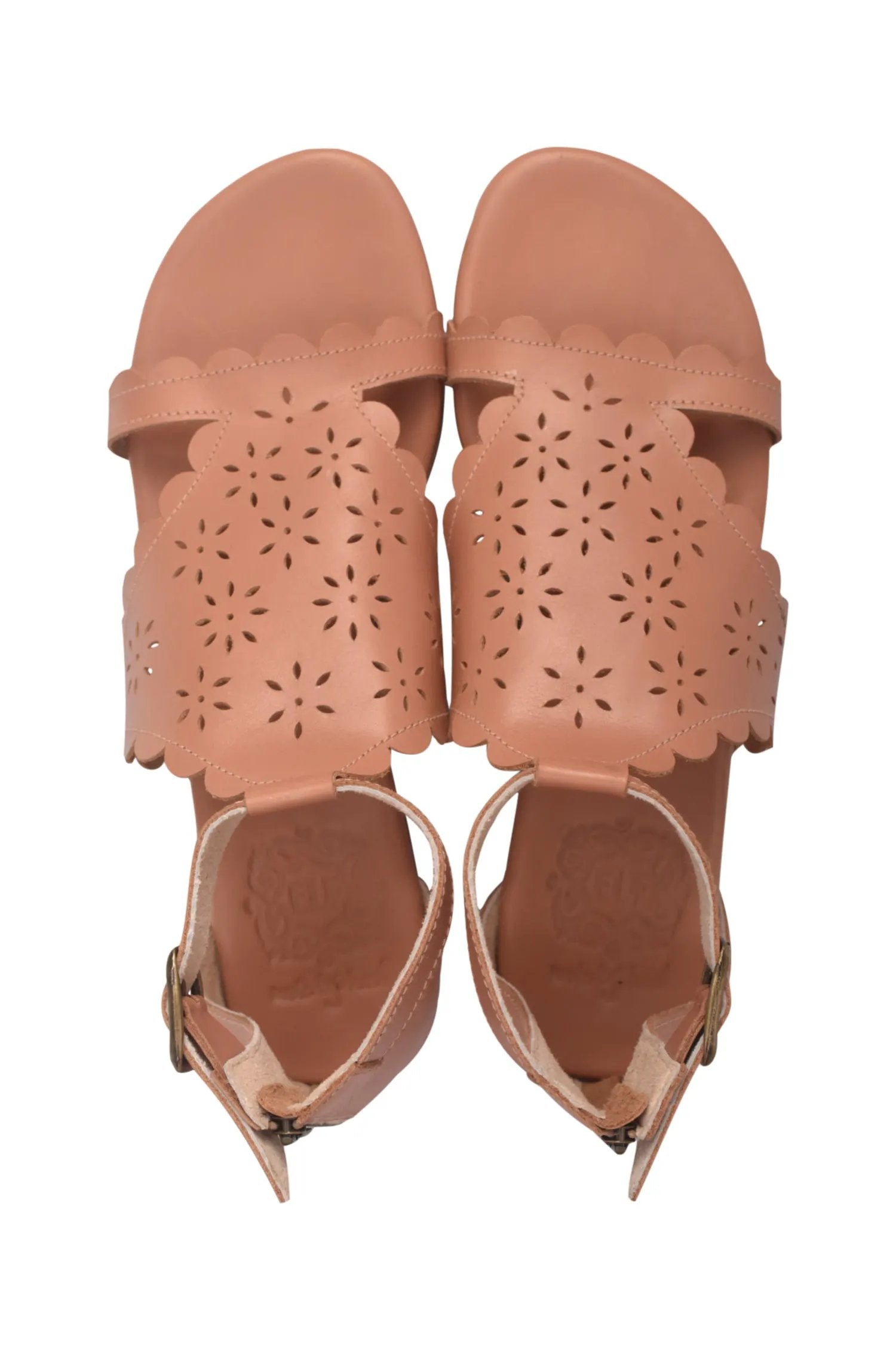 Al Fresco Cut-Out Leather Sandals by ELF