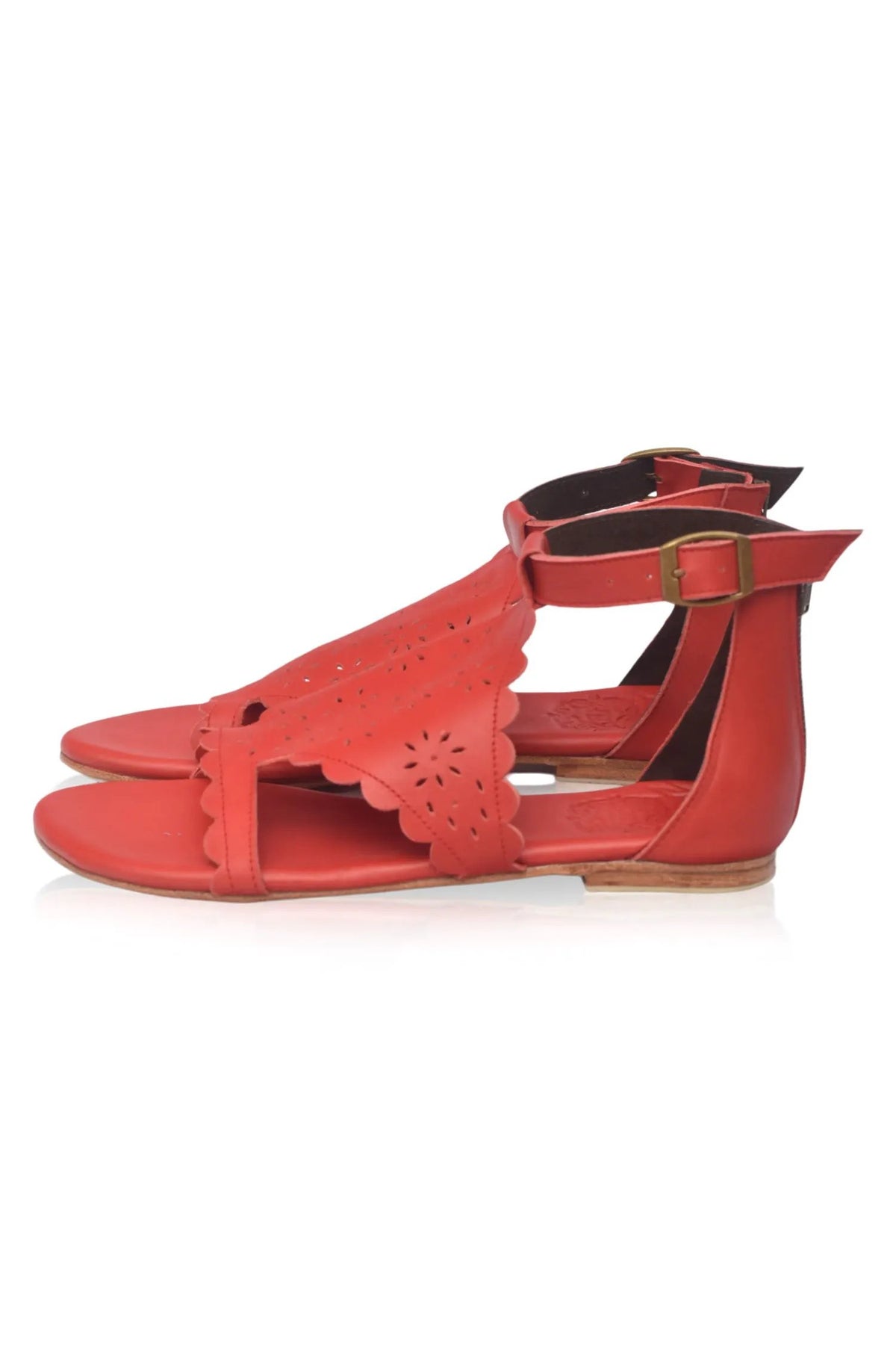 Al Fresco Cut-Out Leather Sandals by ELF