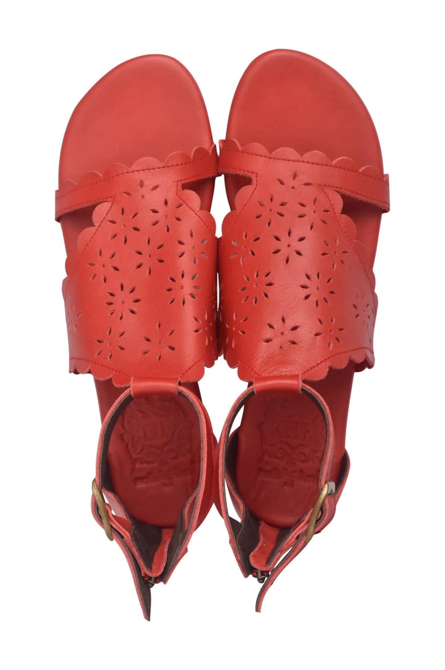 Al Fresco Cut-Out Leather Sandals by ELF