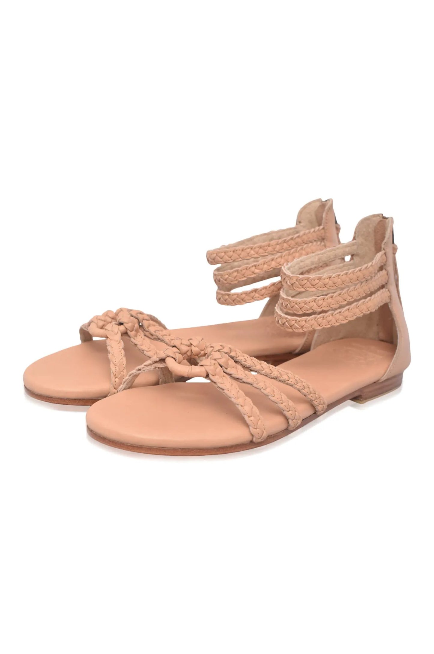 All Aboard Braided Leather Sandals by ELF