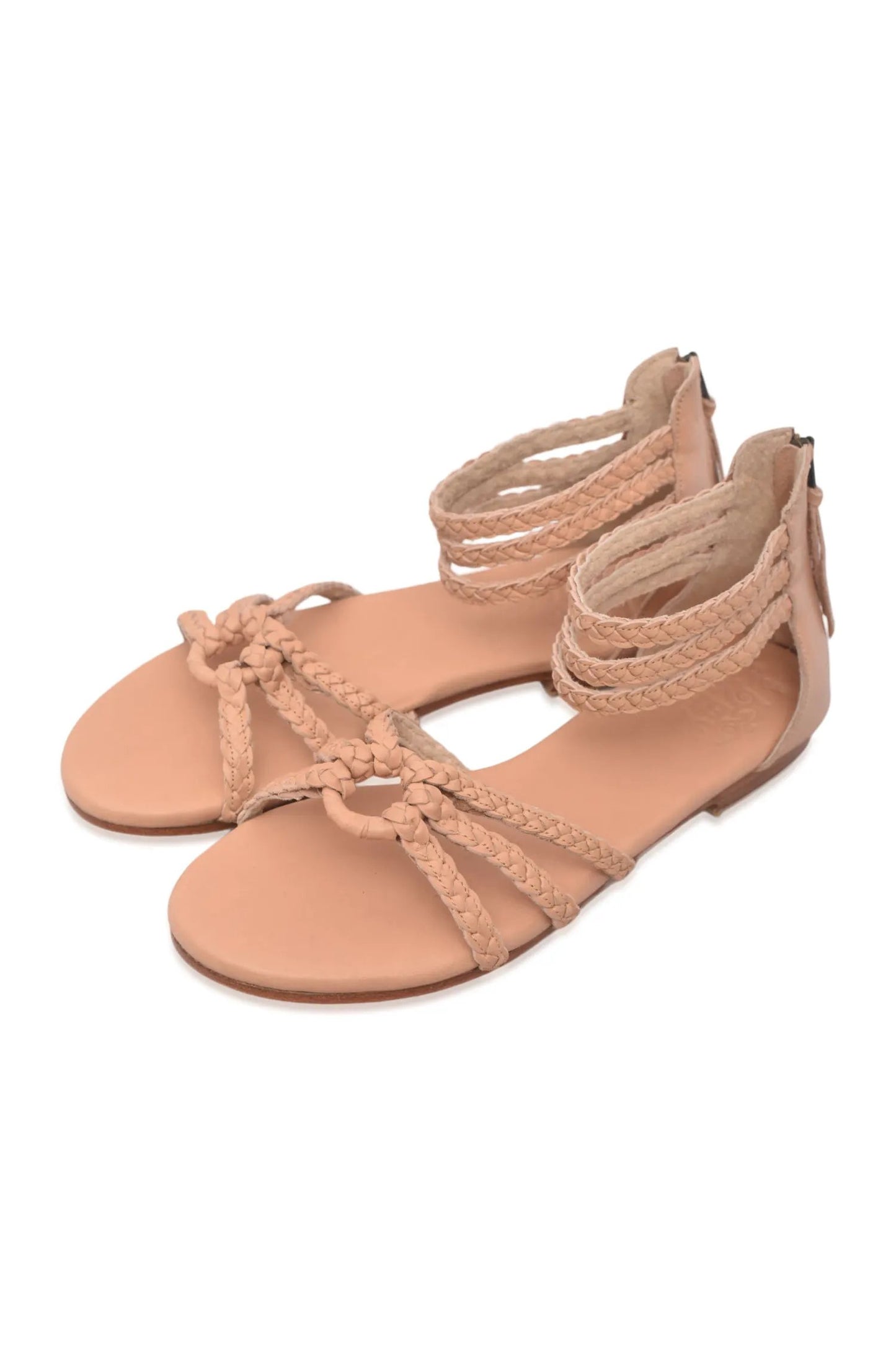 All Aboard Braided Leather Sandals by ELF