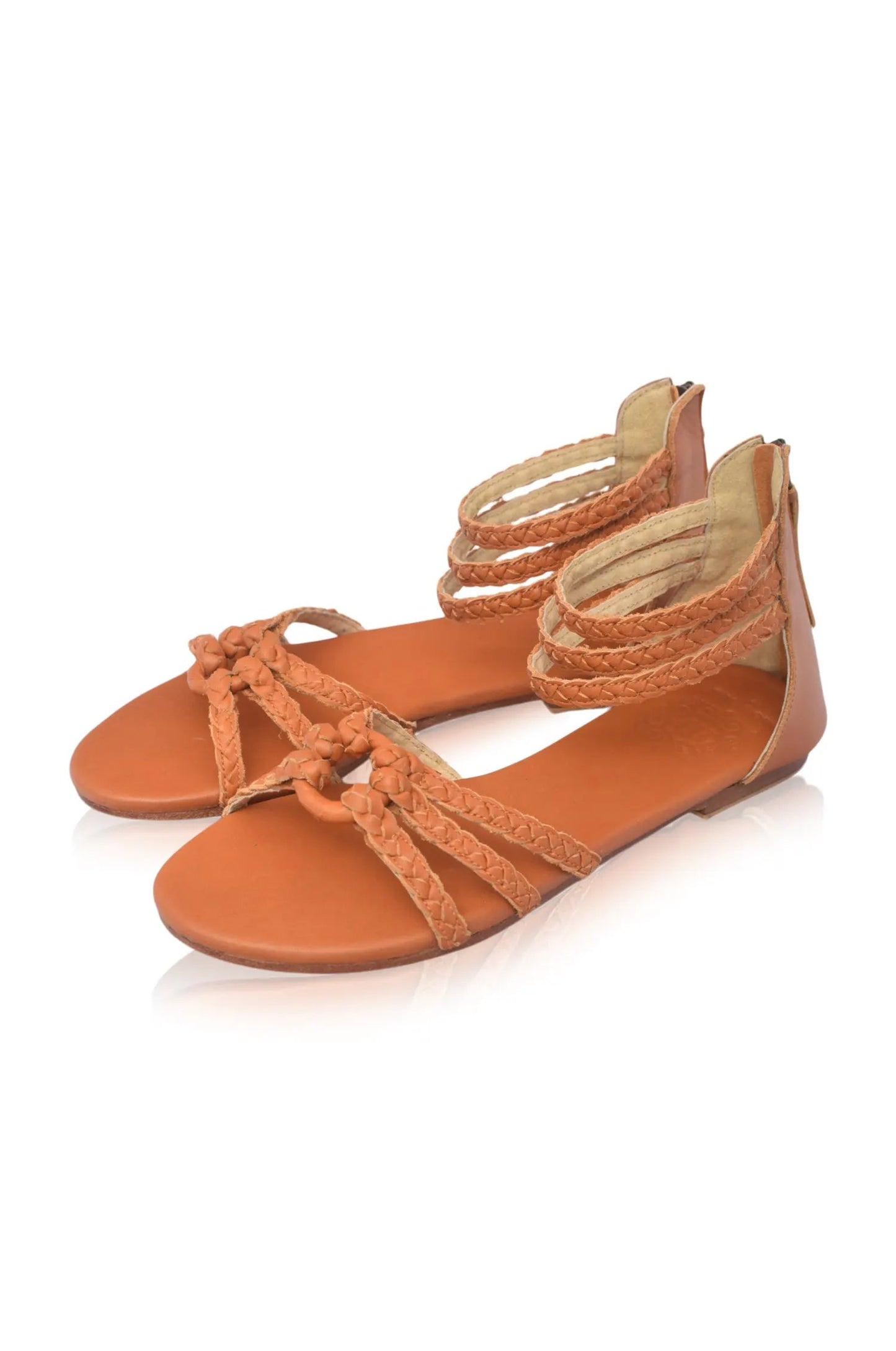 All Aboard Braided Leather Sandals by ELF