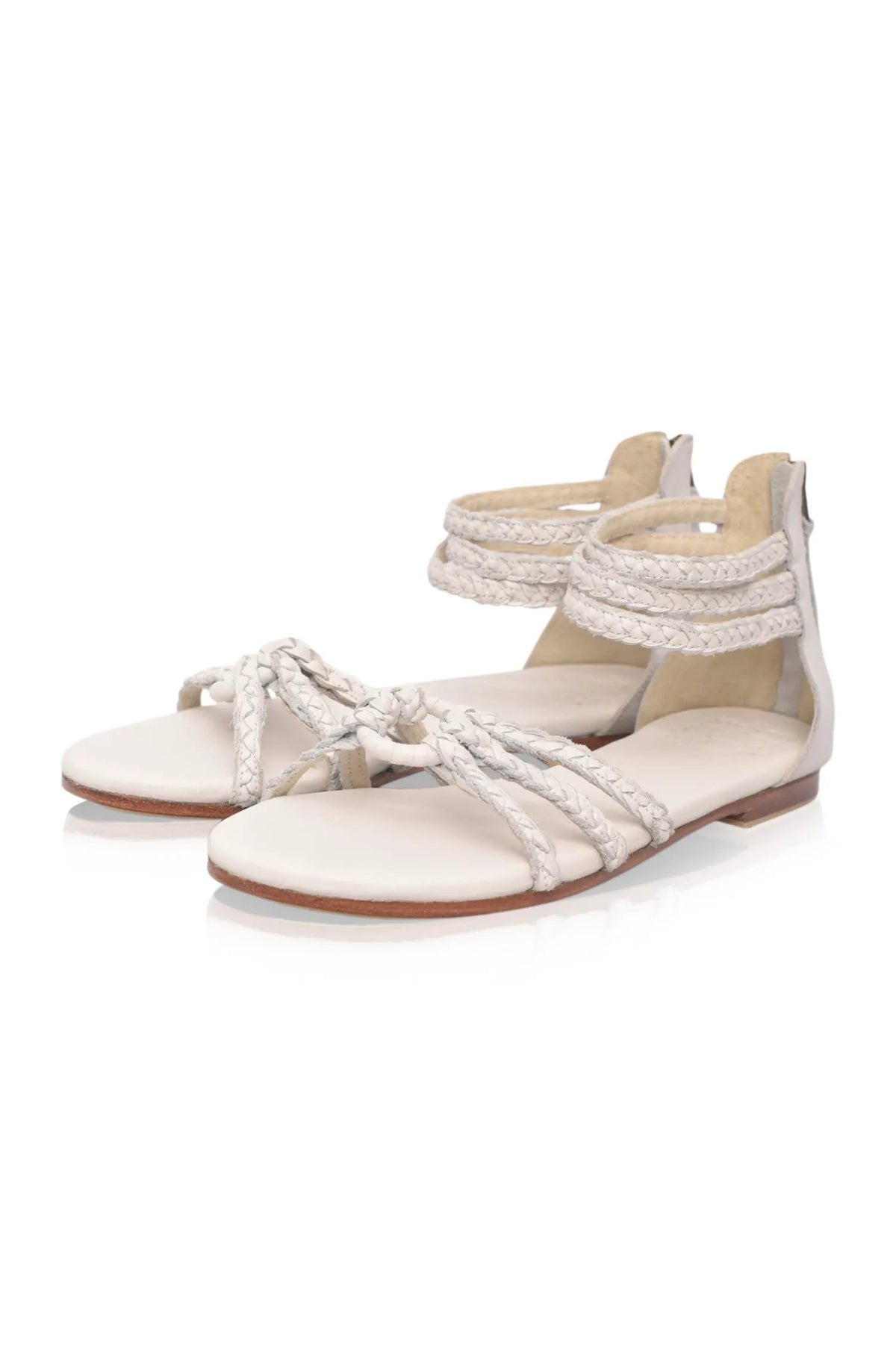 All Aboard Braided Leather Sandals by ELF