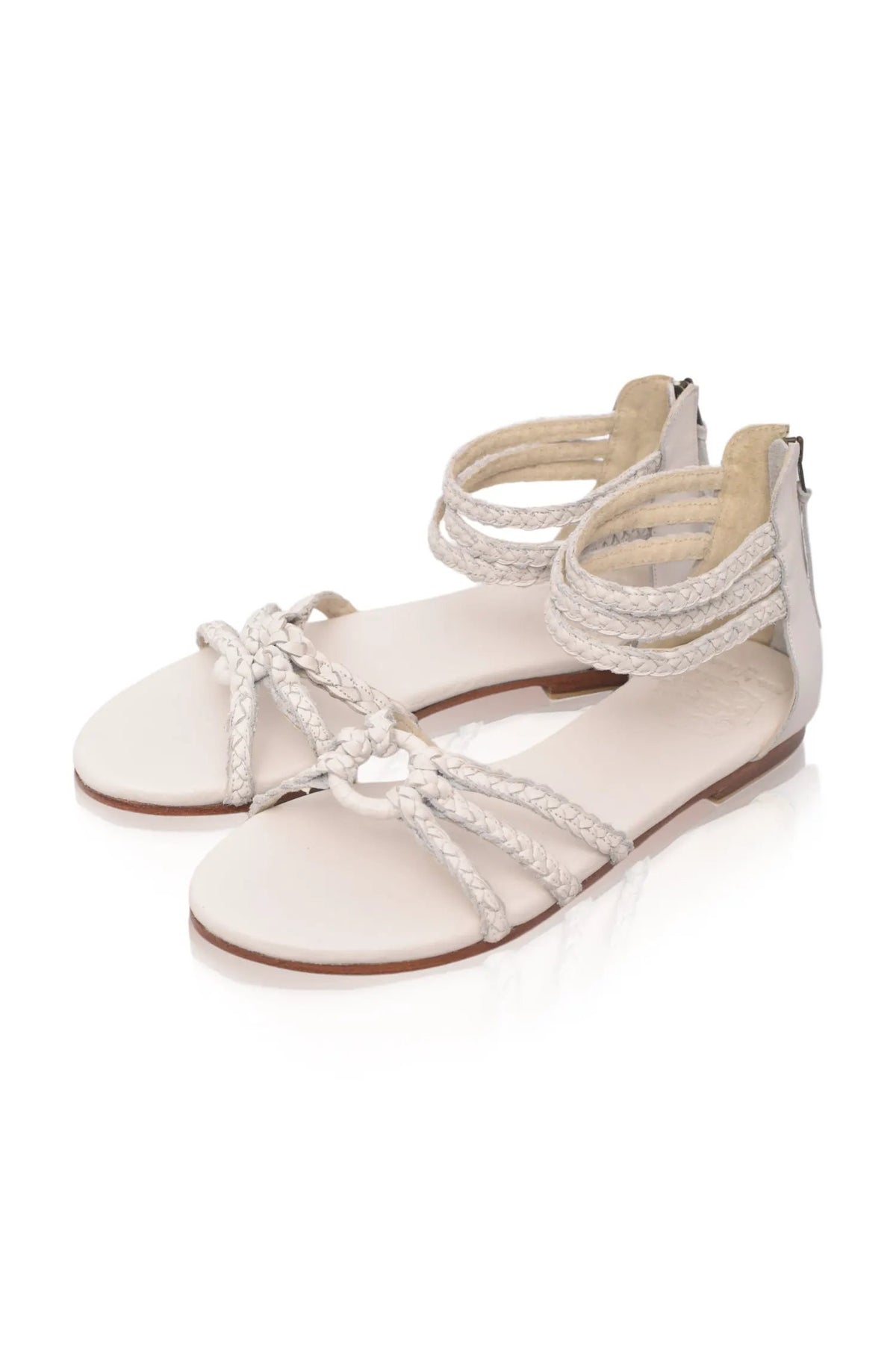 All Aboard Braided Leather Sandals by ELF