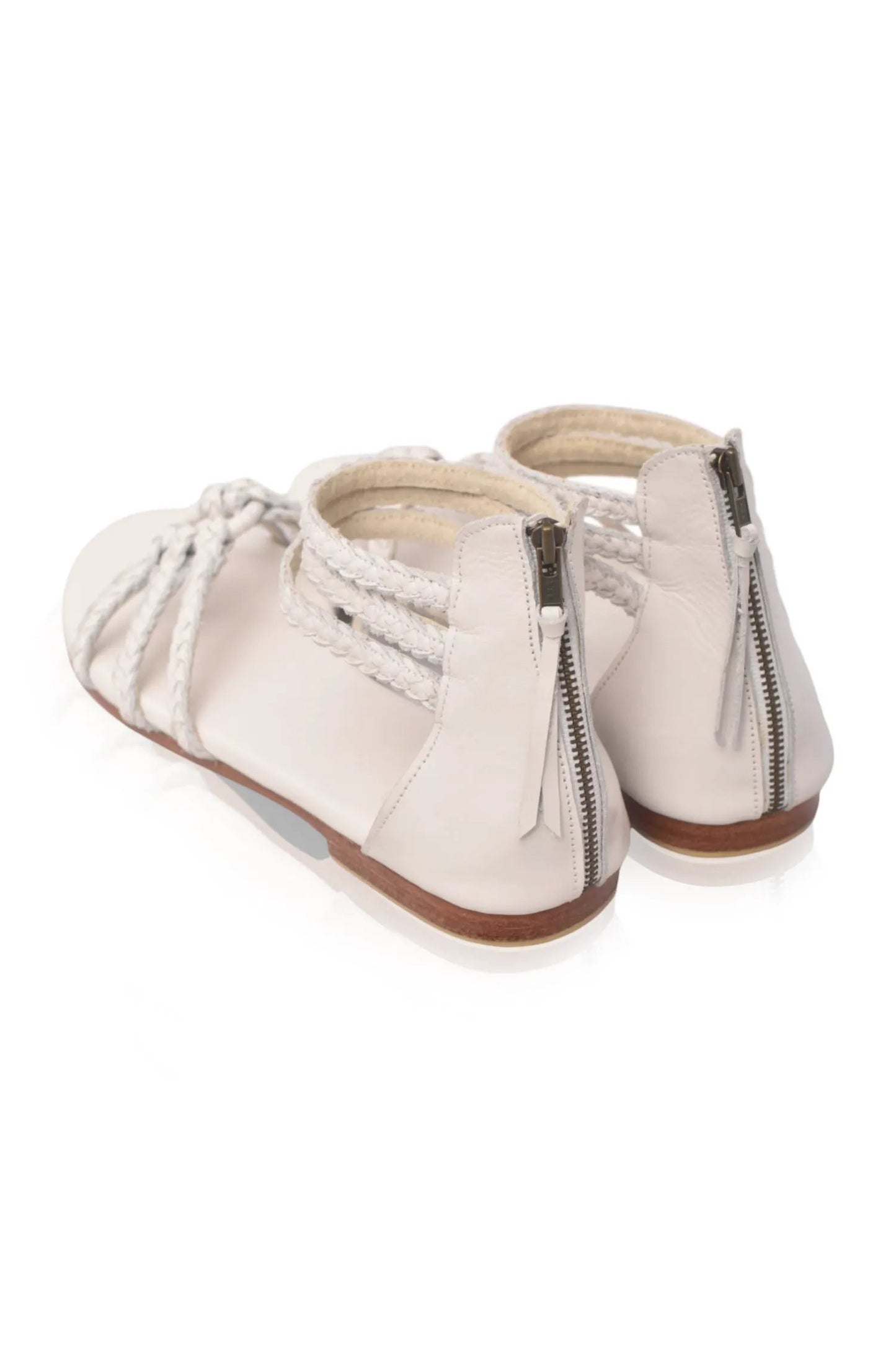 All Aboard Braided Leather Sandals by ELF
