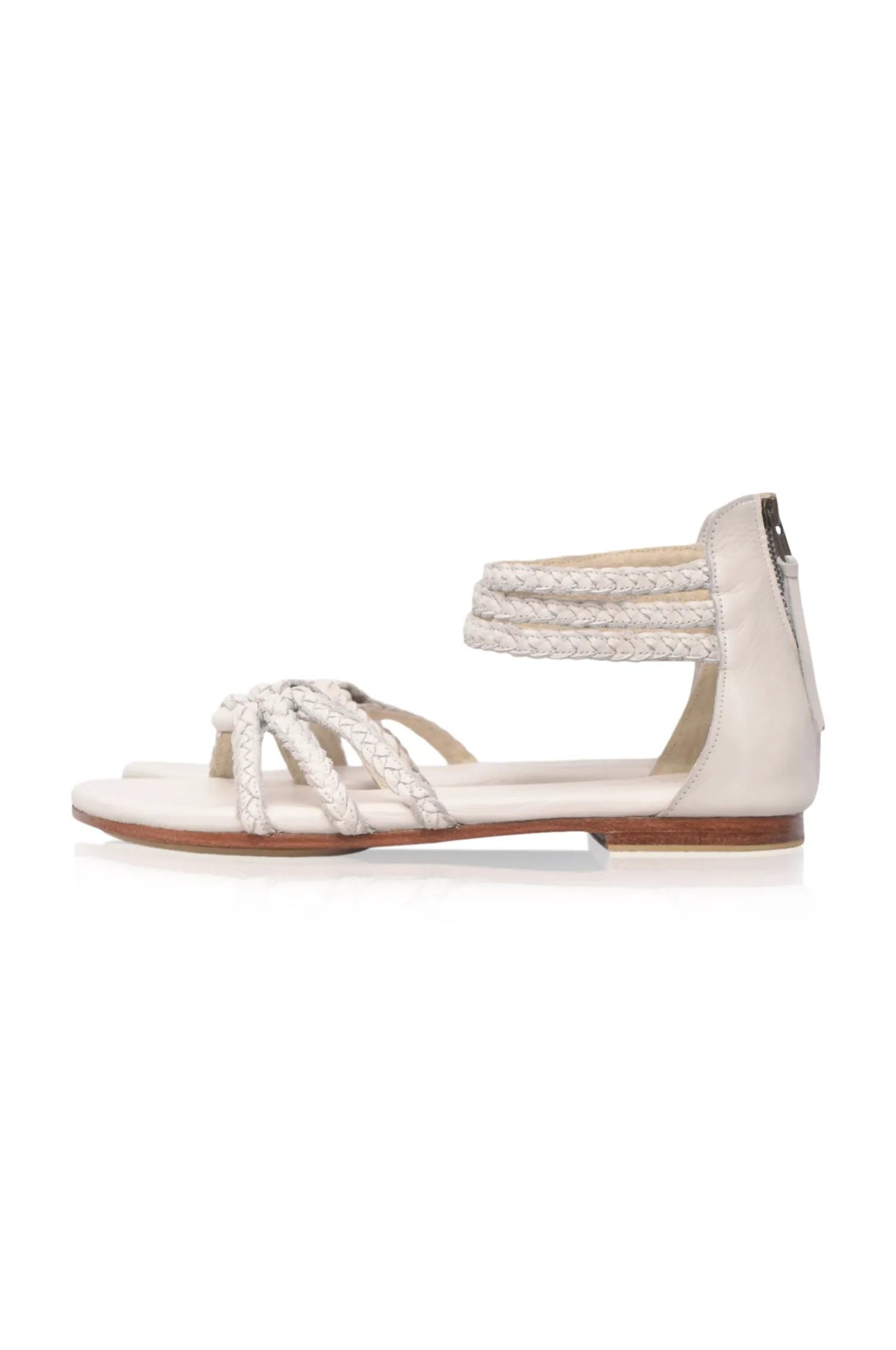 All Aboard Braided Leather Sandals by ELF