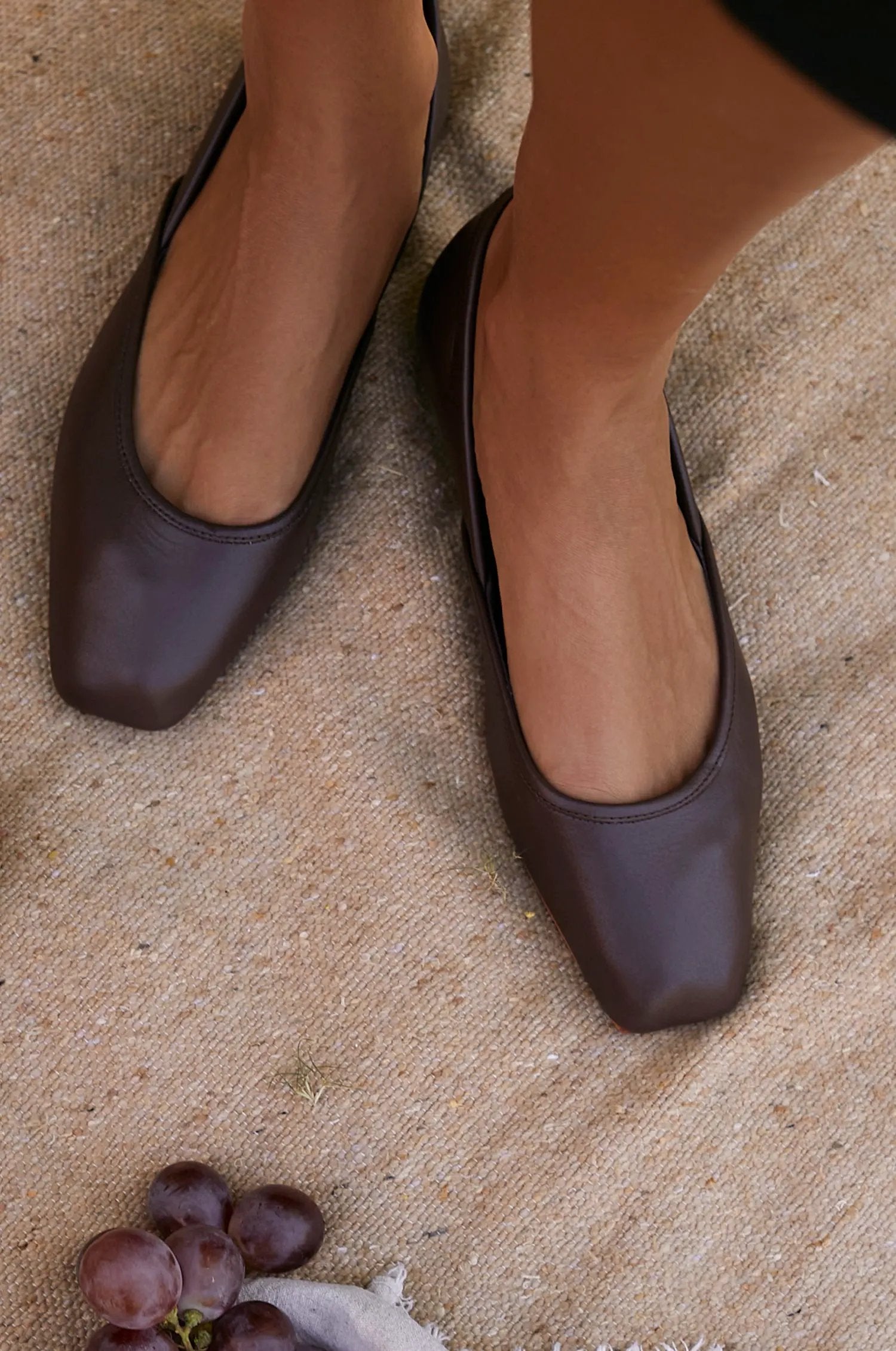 Amore Square Toe Ballet Flats by ELF