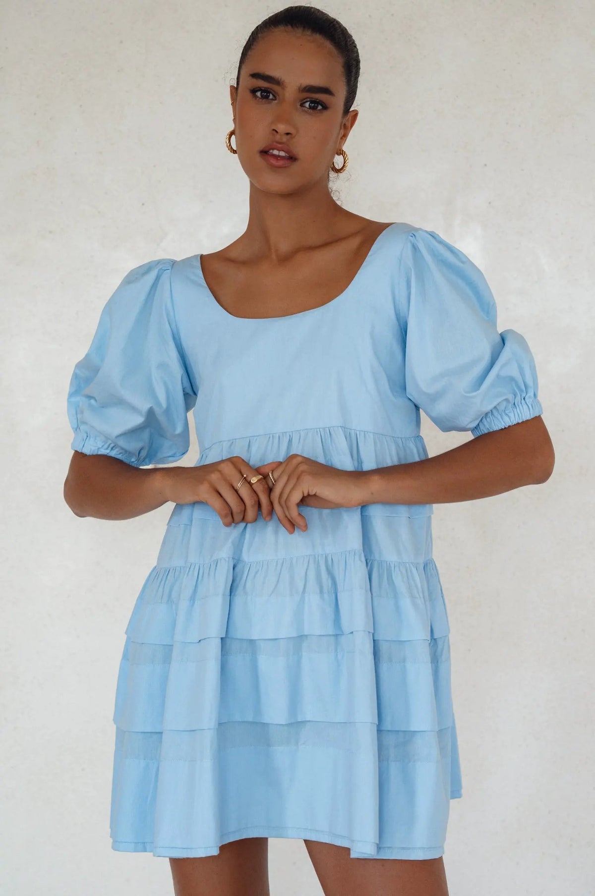 Andrea Babydoll Cotton Mini Dress (Sale) by ELF
